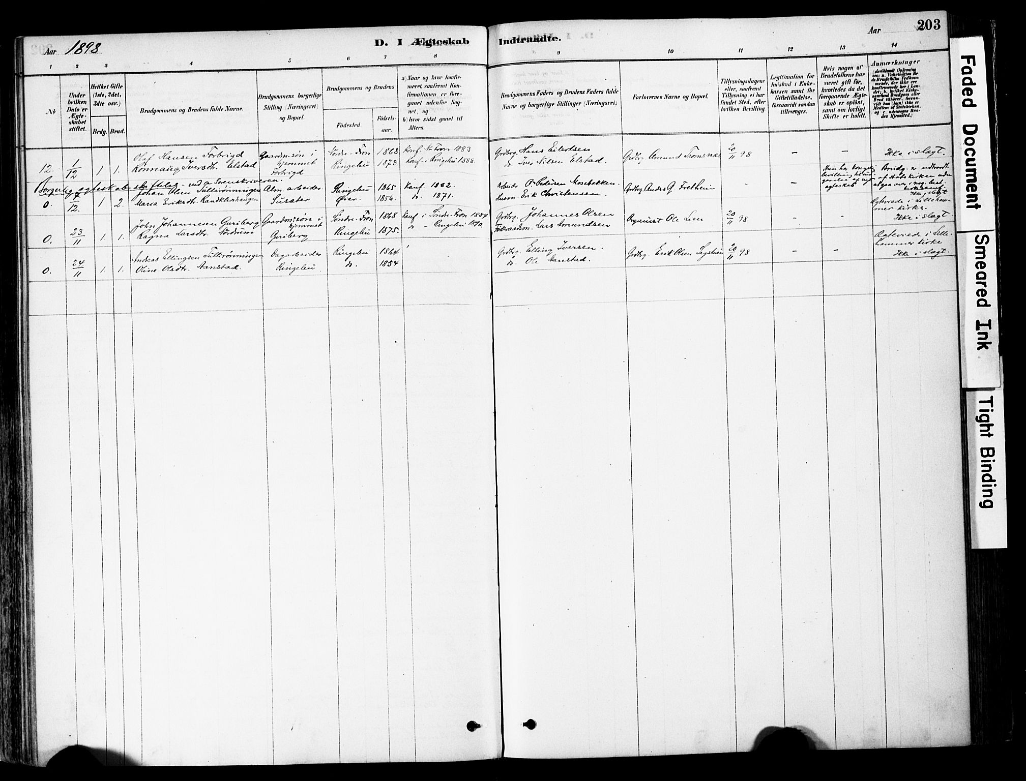 Ringebu prestekontor, AV/SAH-PREST-082/H/Ha/Haa/L0008: Parish register (official) no. 8, 1878-1898, p. 203