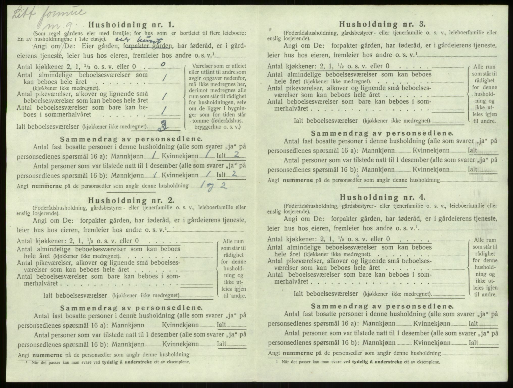 SAB, 1920 census for Lærdal, 1920, p. 135