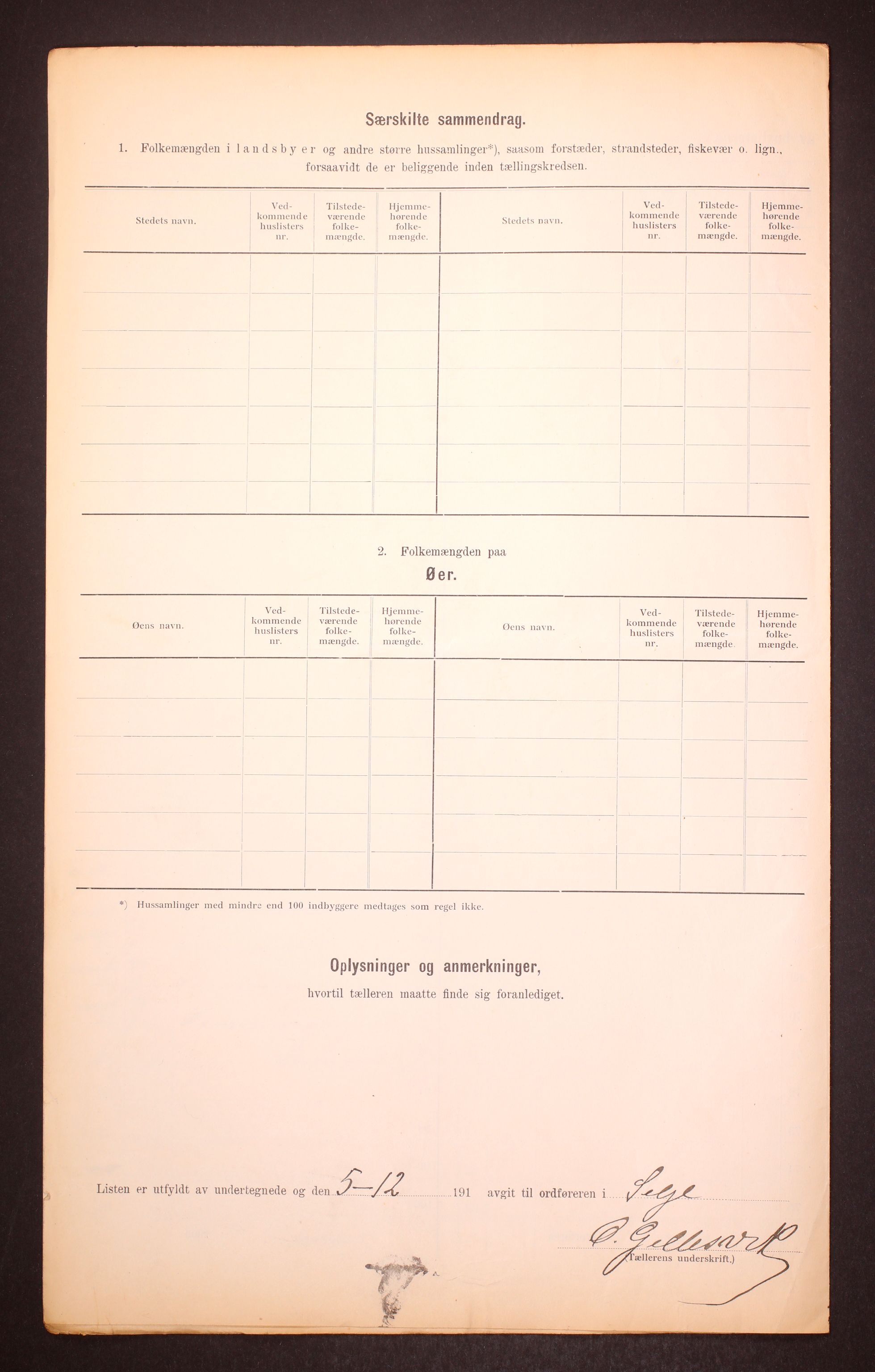 RA, 1910 census for Selje, 1910, p. 42