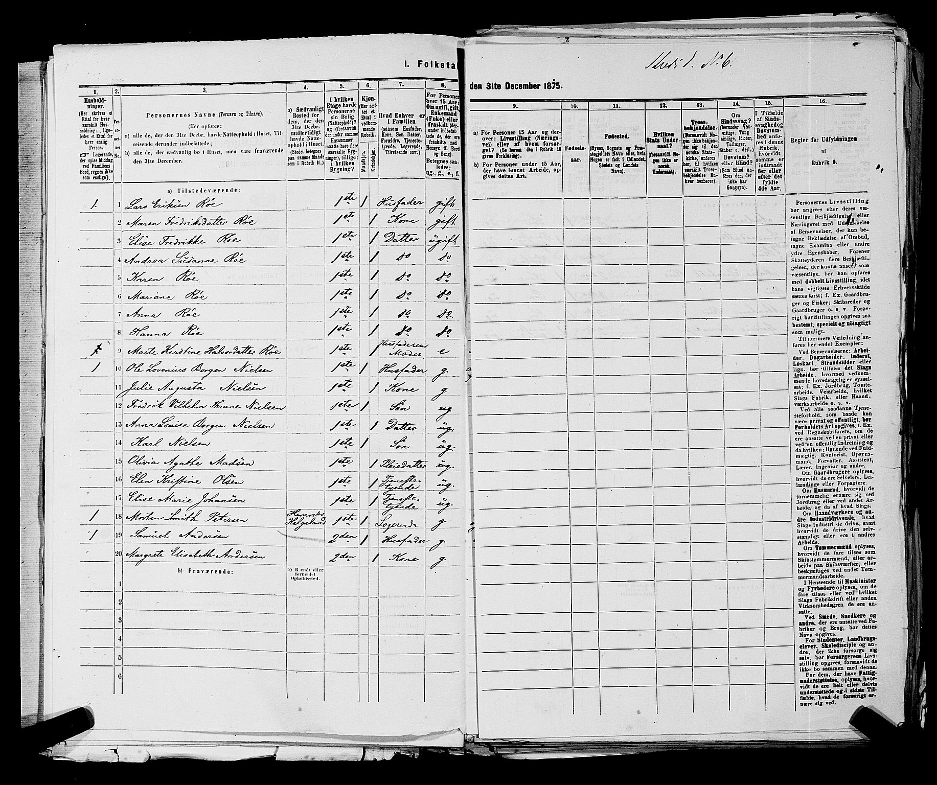 SAKO, 1875 census for 0806P Skien, 1875, p. 39