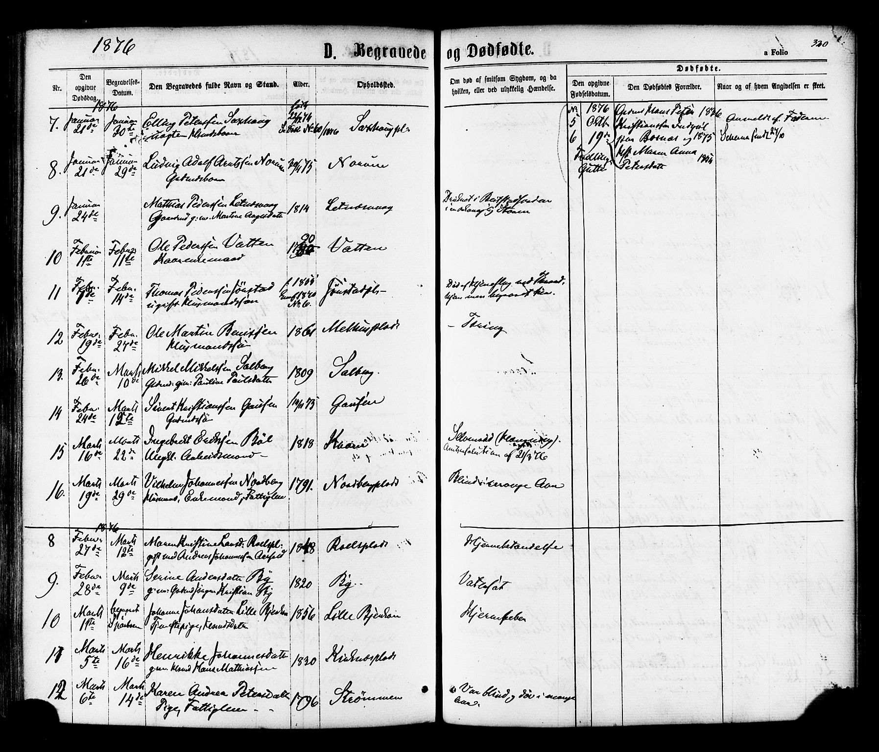 Ministerialprotokoller, klokkerbøker og fødselsregistre - Nord-Trøndelag, SAT/A-1458/730/L0284: Parish register (official) no. 730A09, 1866-1878, p. 320
