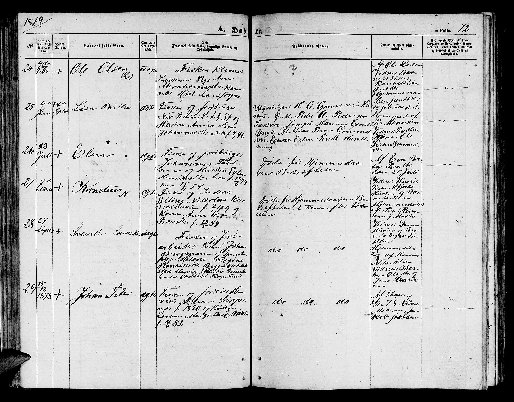 Loppa sokneprestkontor, AV/SATØ-S-1339/H/Hb/L0003klokker: Parish register (copy) no. 3, 1853-1880, p. 72