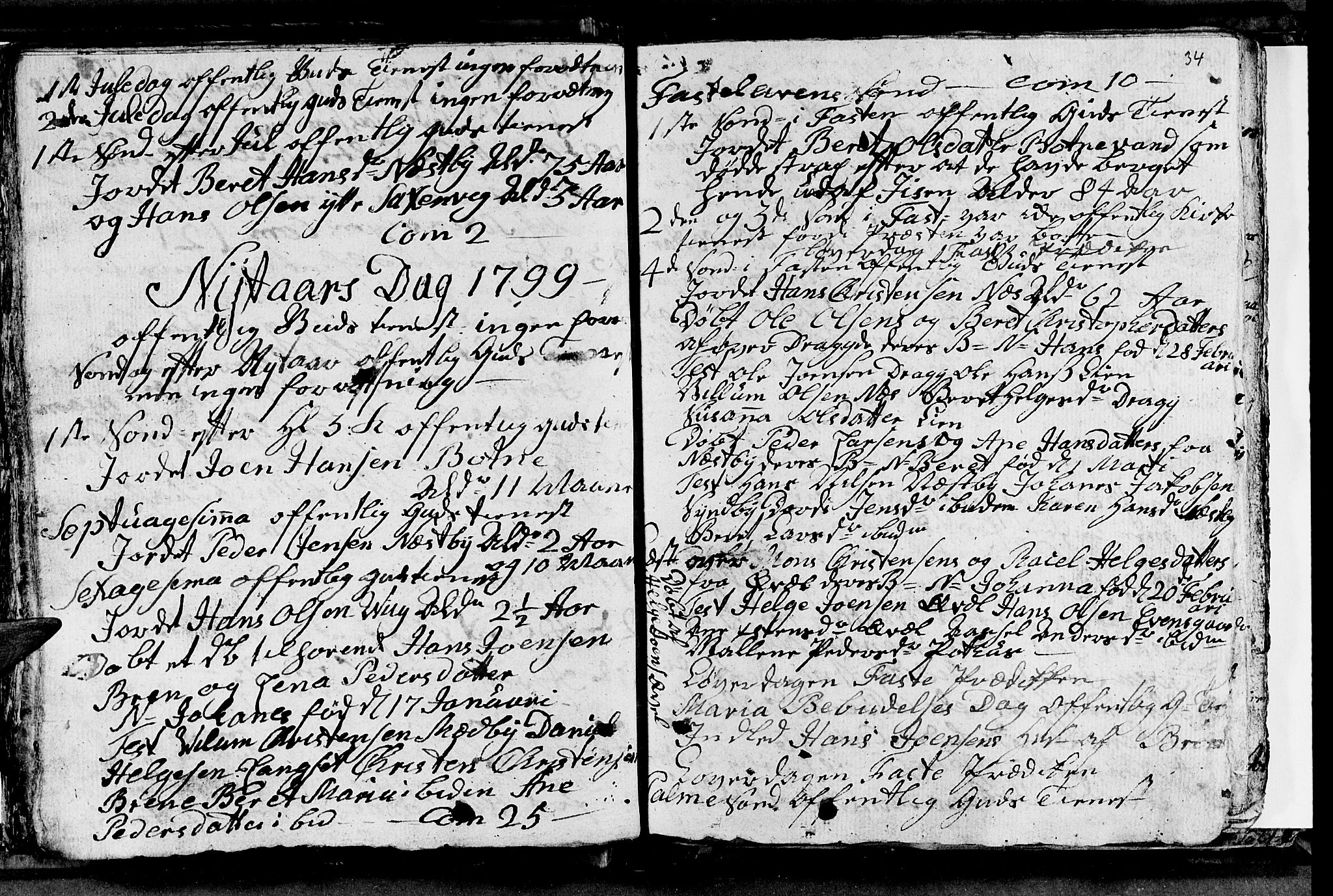 Ministerialprotokoller, klokkerbøker og fødselsregistre - Nordland, SAT/A-1459/847/L0674: Parish register (copy) no. 847C02, 1793-1807, p. 34