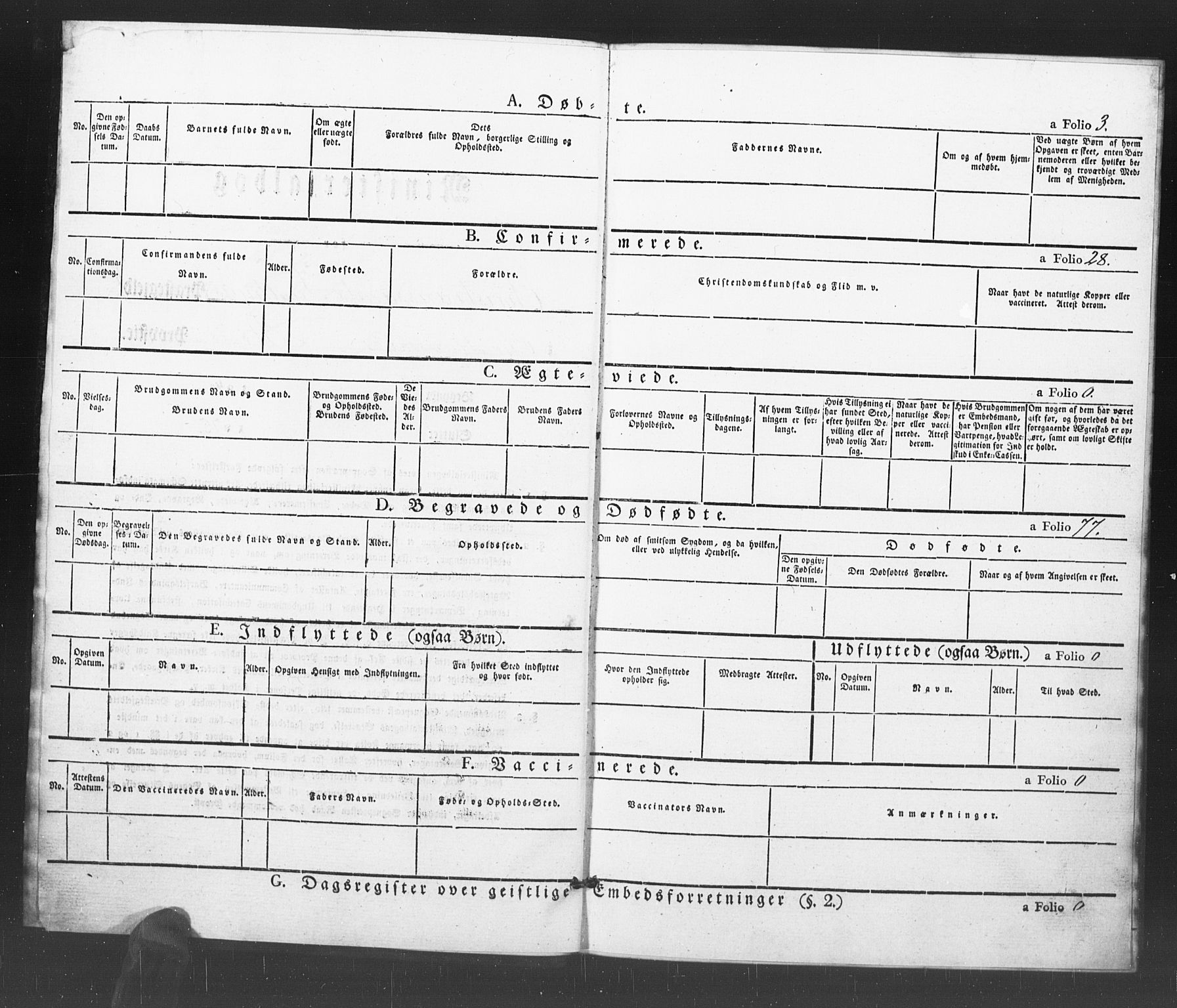 Kristiansand tukthus, AV/SAK-1251-0009/I/Ih/L0001: Parish register (official) no. A 1, 1840-1875