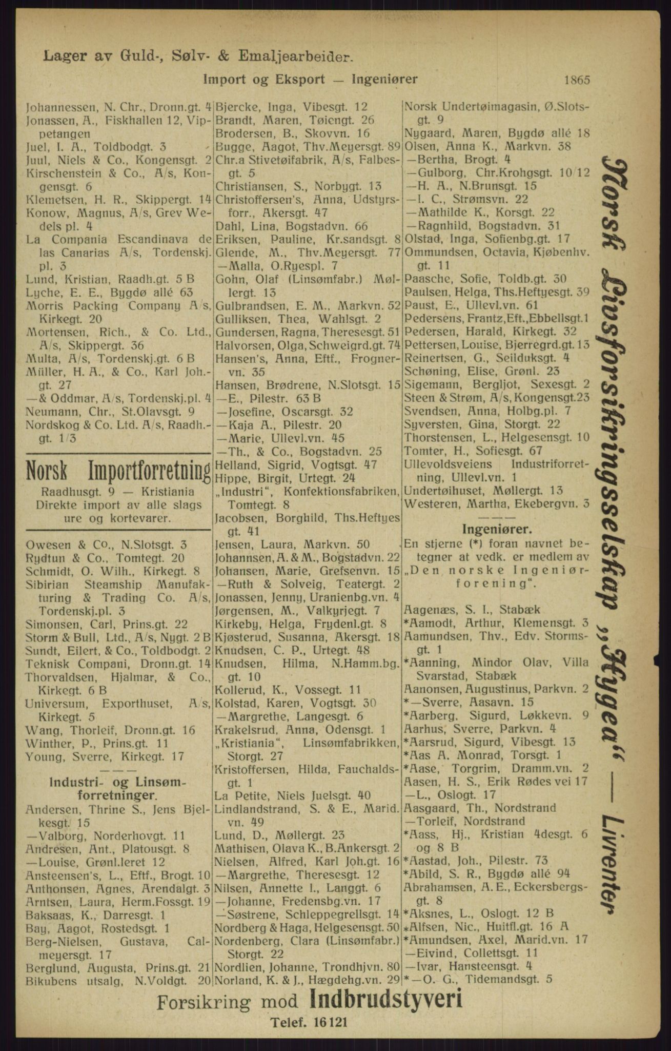 Kristiania/Oslo adressebok, PUBL/-, 1916, p. 1865