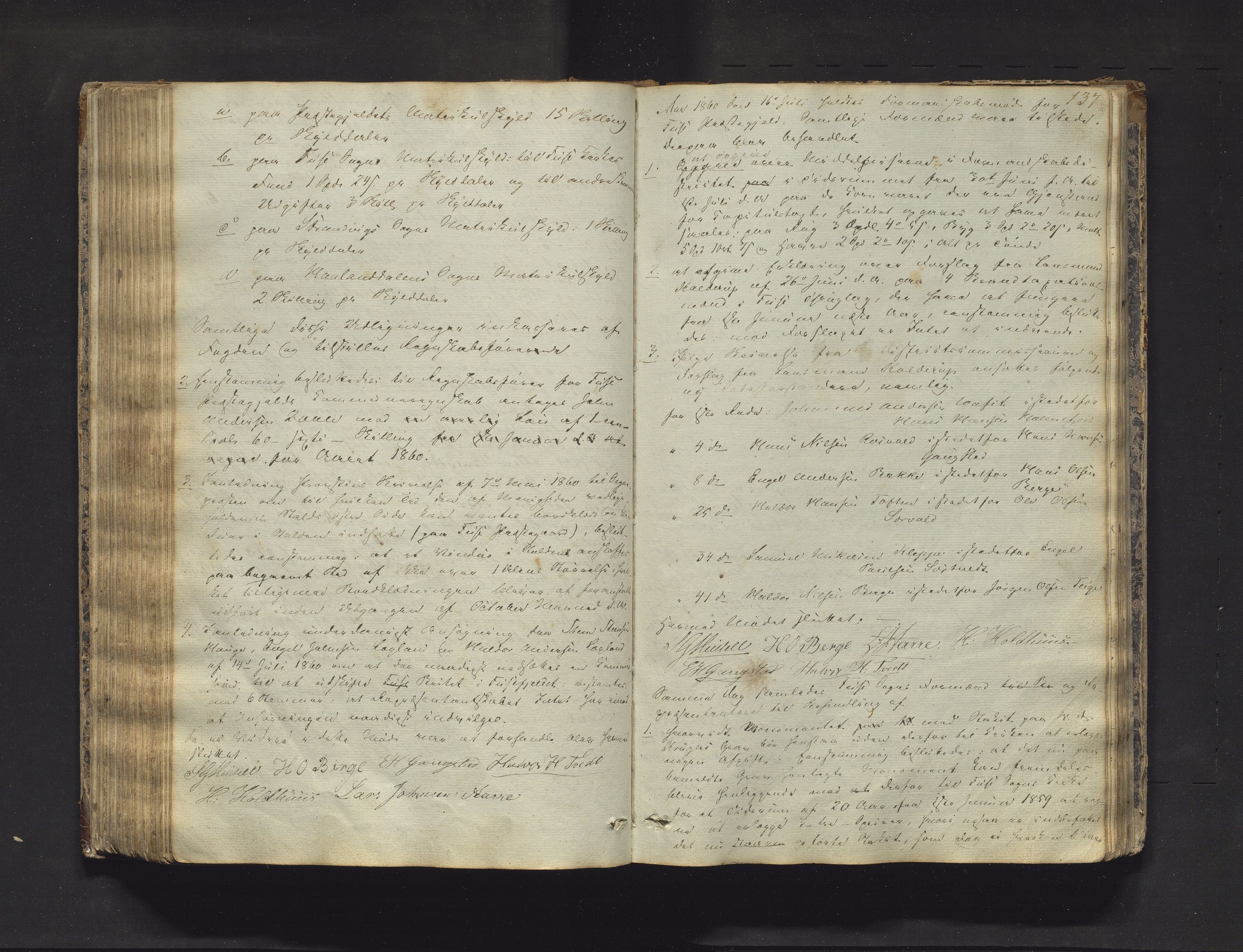 Fusa kommune. Formannskapet, IKAH/1241-021/A/Aa/L0001: Møtebok for formannskap, kommunestyre og soknestyre, 1837-1869, p. 137