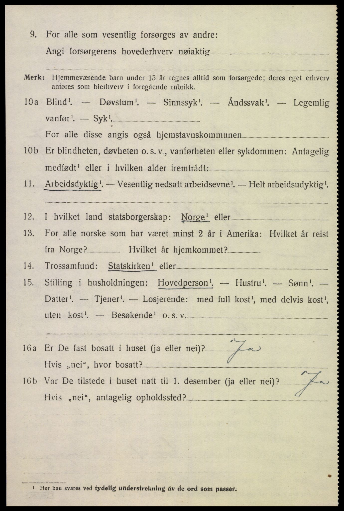 SAK, 1920 census for Søgne, 1920, p. 3558