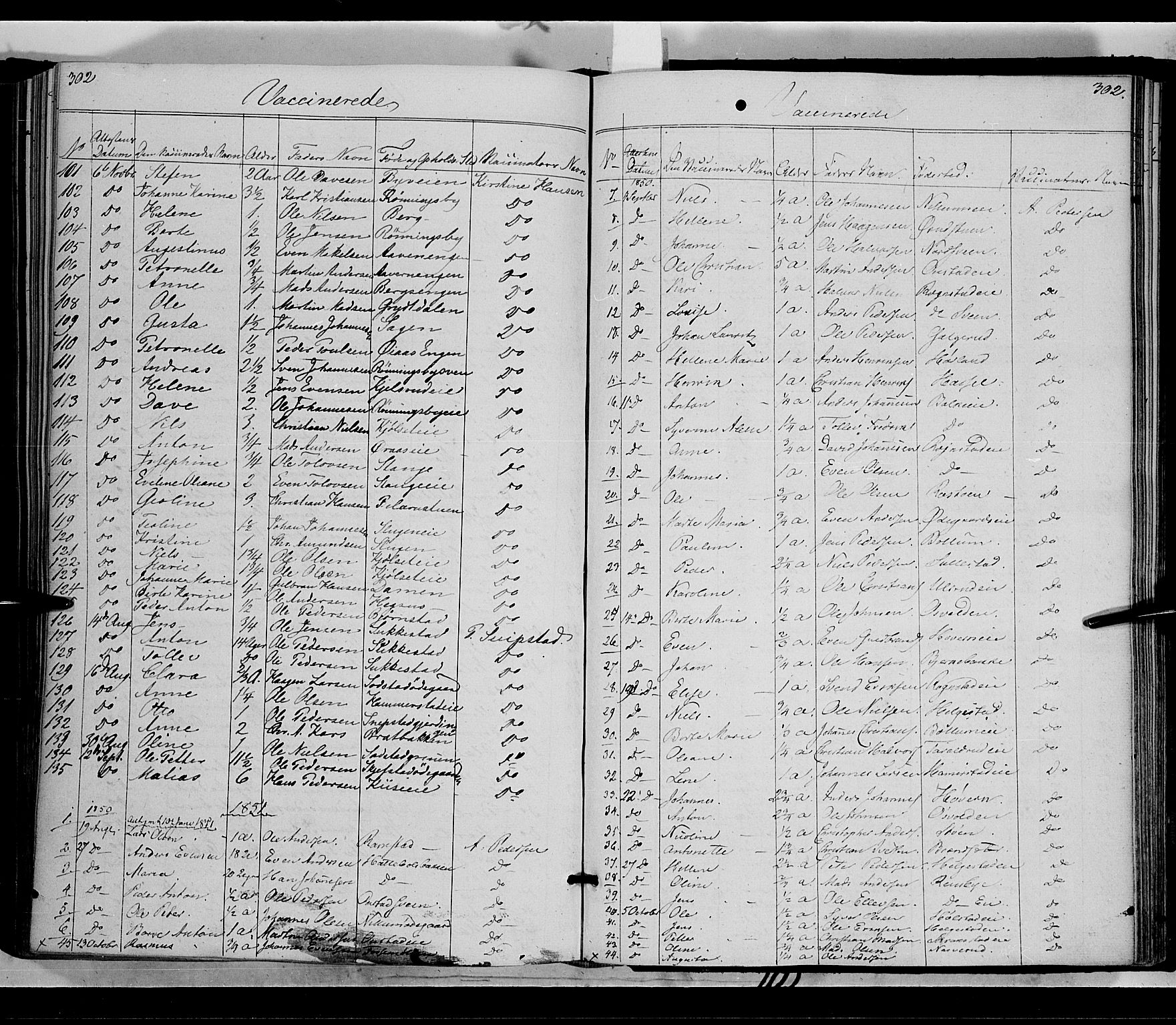 Østre Toten prestekontor, AV/SAH-PREST-104/H/Ha/Haa/L0003: Parish register (official) no. 3, 1848-1856, p. 302