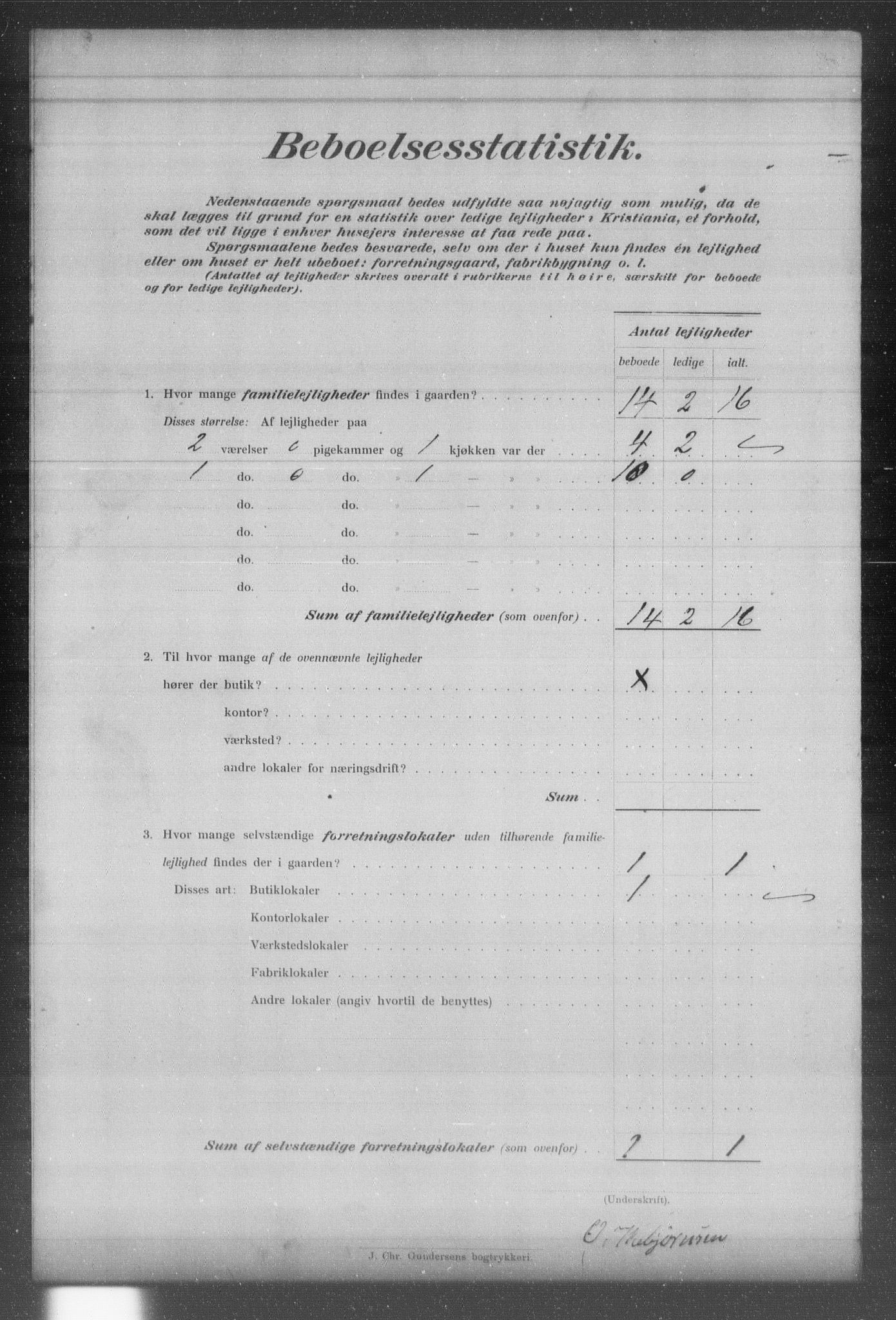 OBA, Municipal Census 1903 for Kristiania, 1903, p. 8422