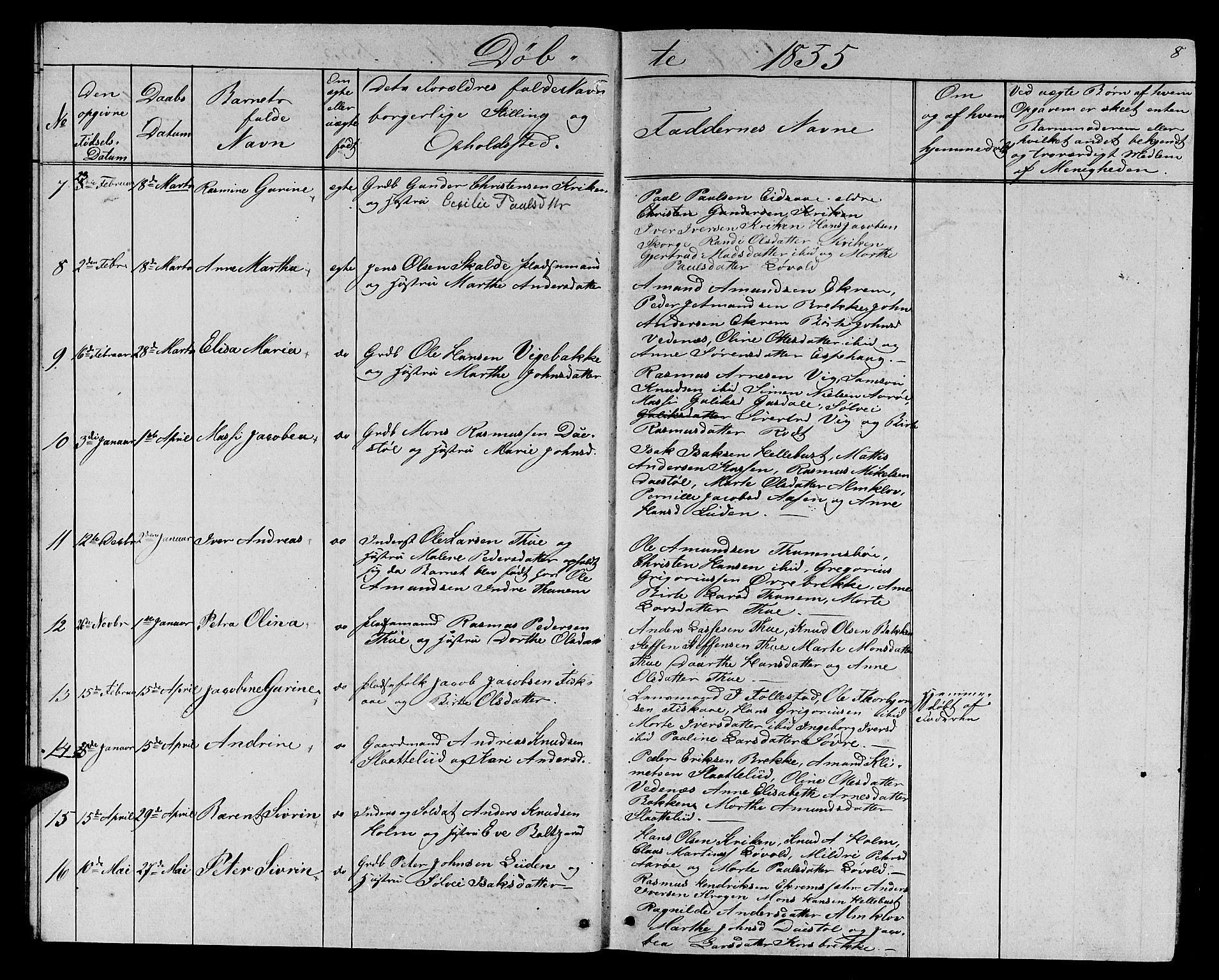 Ministerialprotokoller, klokkerbøker og fødselsregistre - Møre og Romsdal, AV/SAT-A-1454/501/L0015: Parish register (copy) no. 501C01, 1854-1867, p. 8