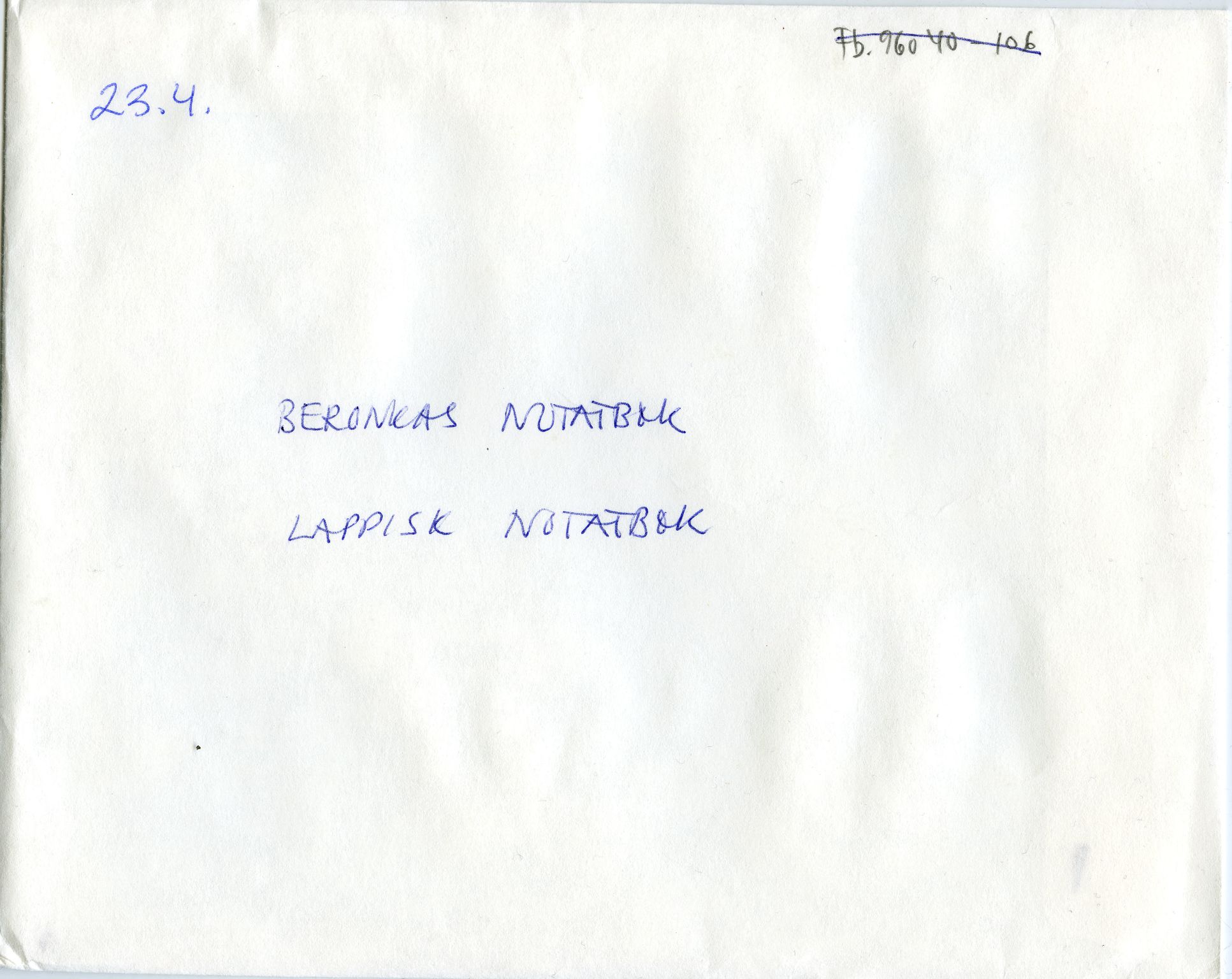 Johan Beronkas testamentariske gave, FMFB/A-1098/G/L0023: Lappiske notatbøker (4 stykker), 1930, p. 75