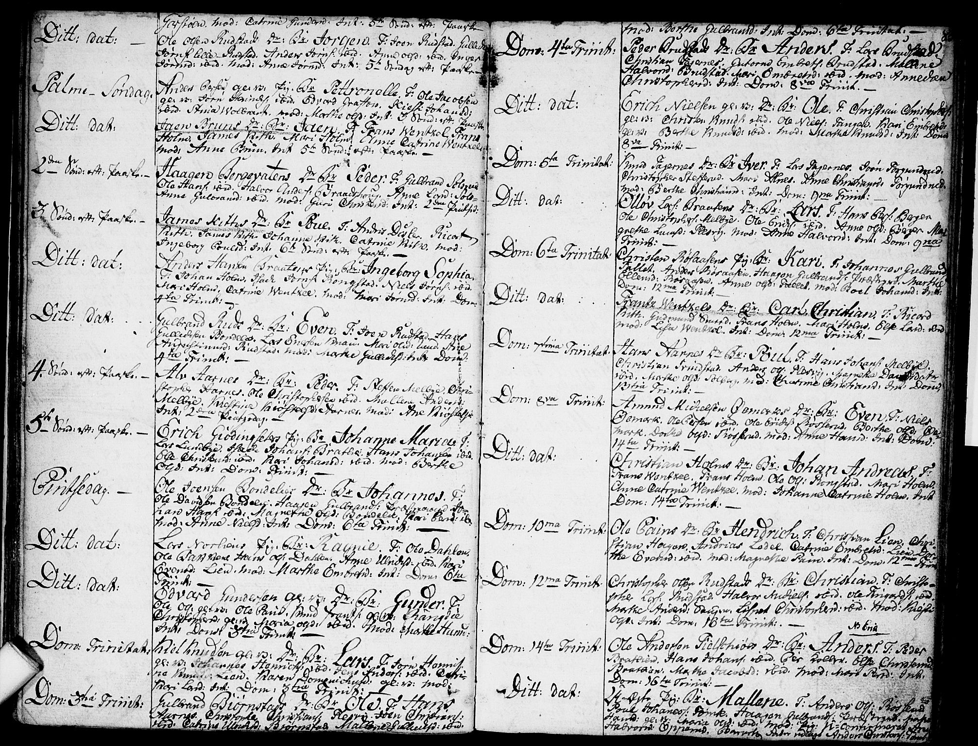Hurdal prestekontor Kirkebøker, SAO/A-10889/F/Fa/L0001: Parish register (official) no. I 1, 1777-1812, p. 85