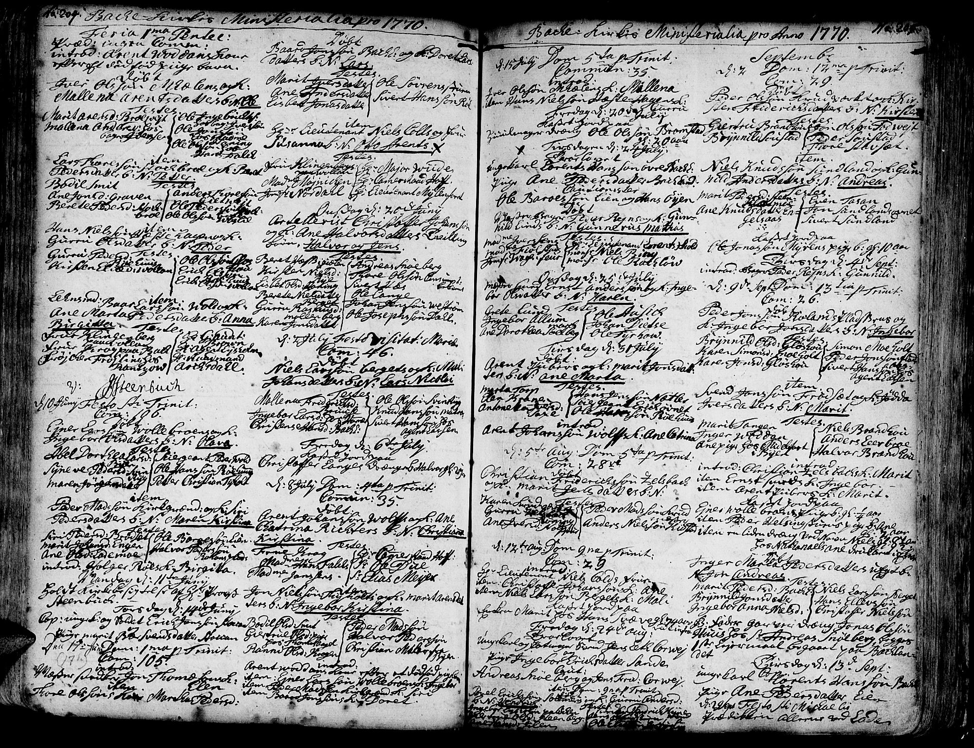 Ministerialprotokoller, klokkerbøker og fødselsregistre - Sør-Trøndelag, SAT/A-1456/606/L0276: Parish register (official) no. 606A01 /2, 1727-1779, p. 204-205