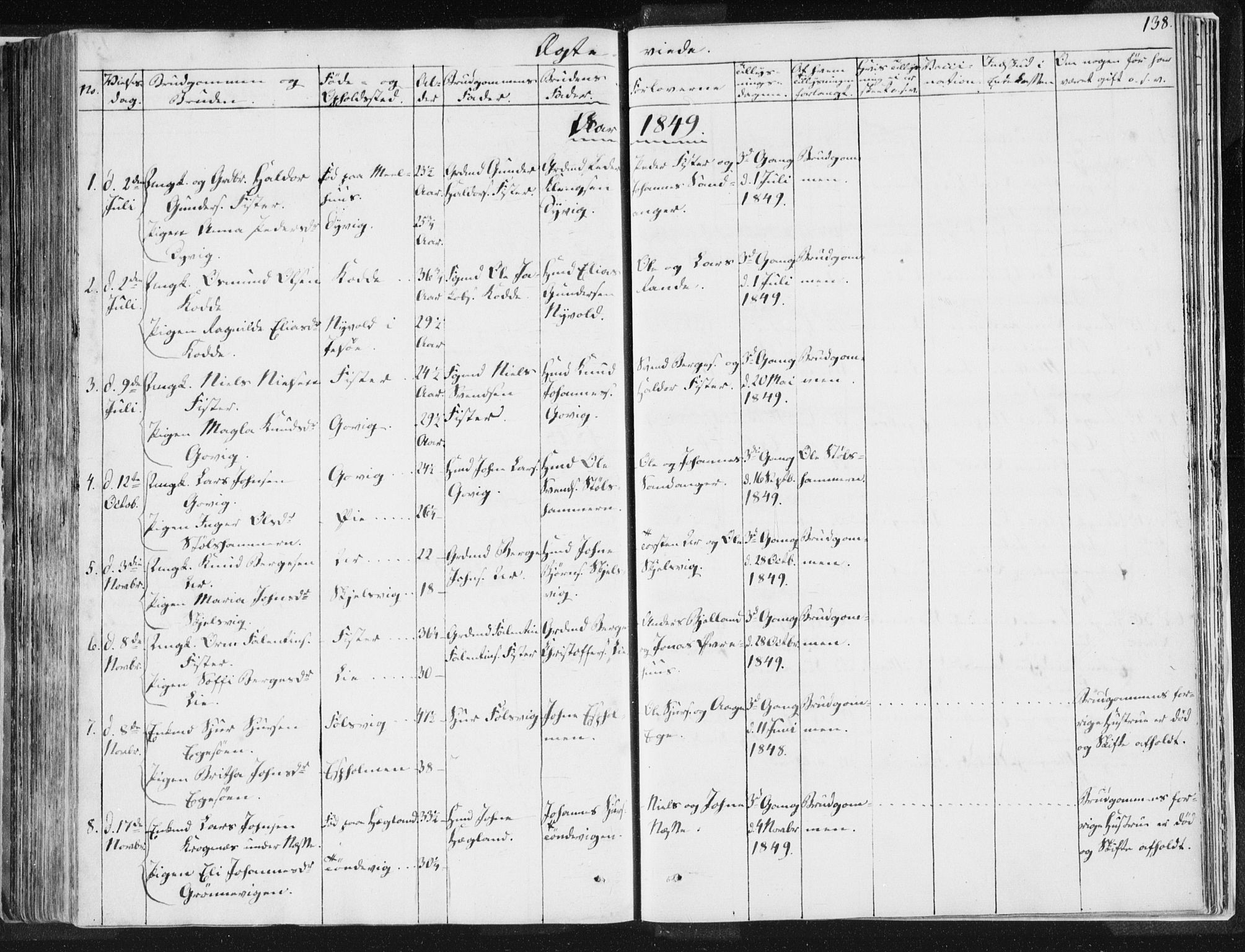 Hjelmeland sokneprestkontor, AV/SAST-A-101843/01/IV/L0007: Parish register (official) no. A 7, 1834-1850, p. 138