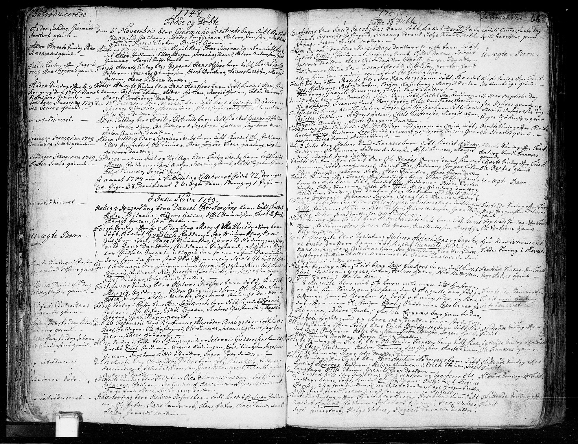 Heddal kirkebøker, SAKO/A-268/F/Fa/L0003: Parish register (official) no. I 3, 1723-1783, p. 66