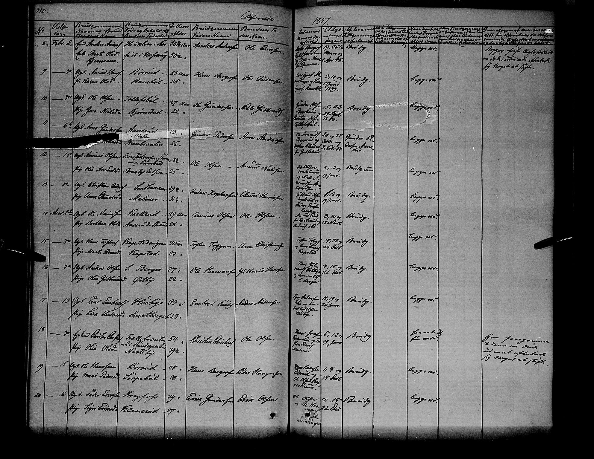 Vinger prestekontor, AV/SAH-PREST-024/H/Ha/Haa/L0009: Parish register (official) no. 9, 1847-1855, p. 332