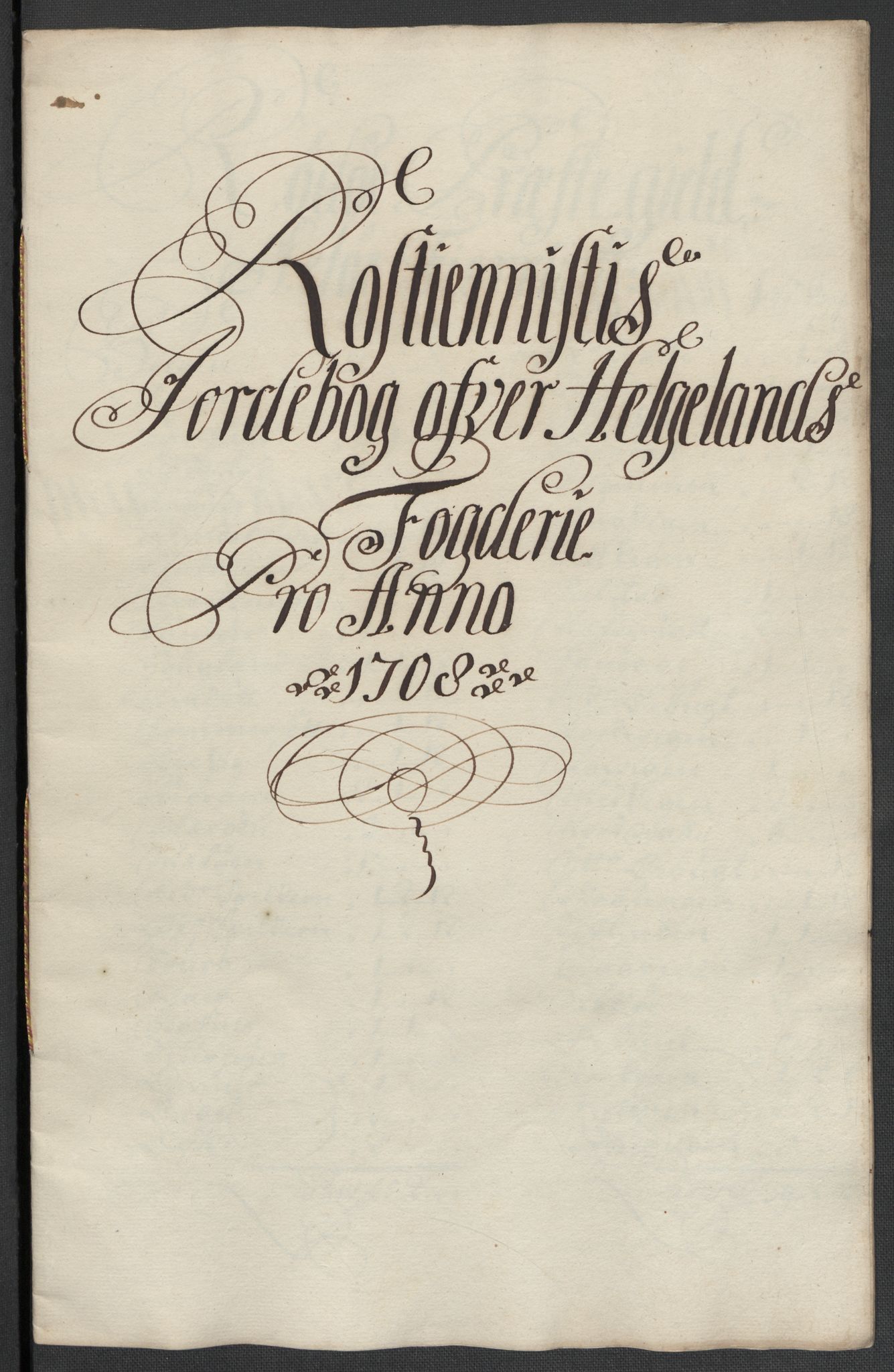 Rentekammeret inntil 1814, Reviderte regnskaper, Fogderegnskap, AV/RA-EA-4092/R65/L4510: Fogderegnskap Helgeland, 1708-1709, p. 105