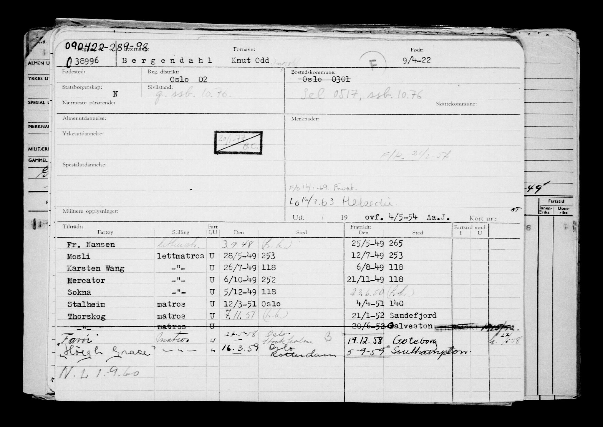 Direktoratet for sjømenn, AV/RA-S-3545/G/Gb/L0205: Hovedkort, 1922, p. 211