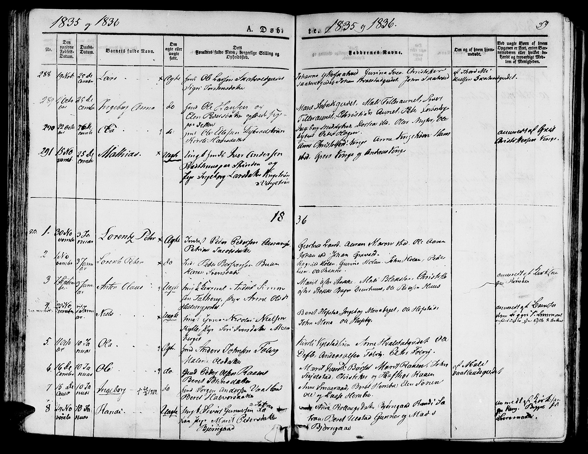 Ministerialprotokoller, klokkerbøker og fødselsregistre - Nord-Trøndelag, SAT/A-1458/709/L0071: Parish register (official) no. 709A11, 1833-1844, p. 59