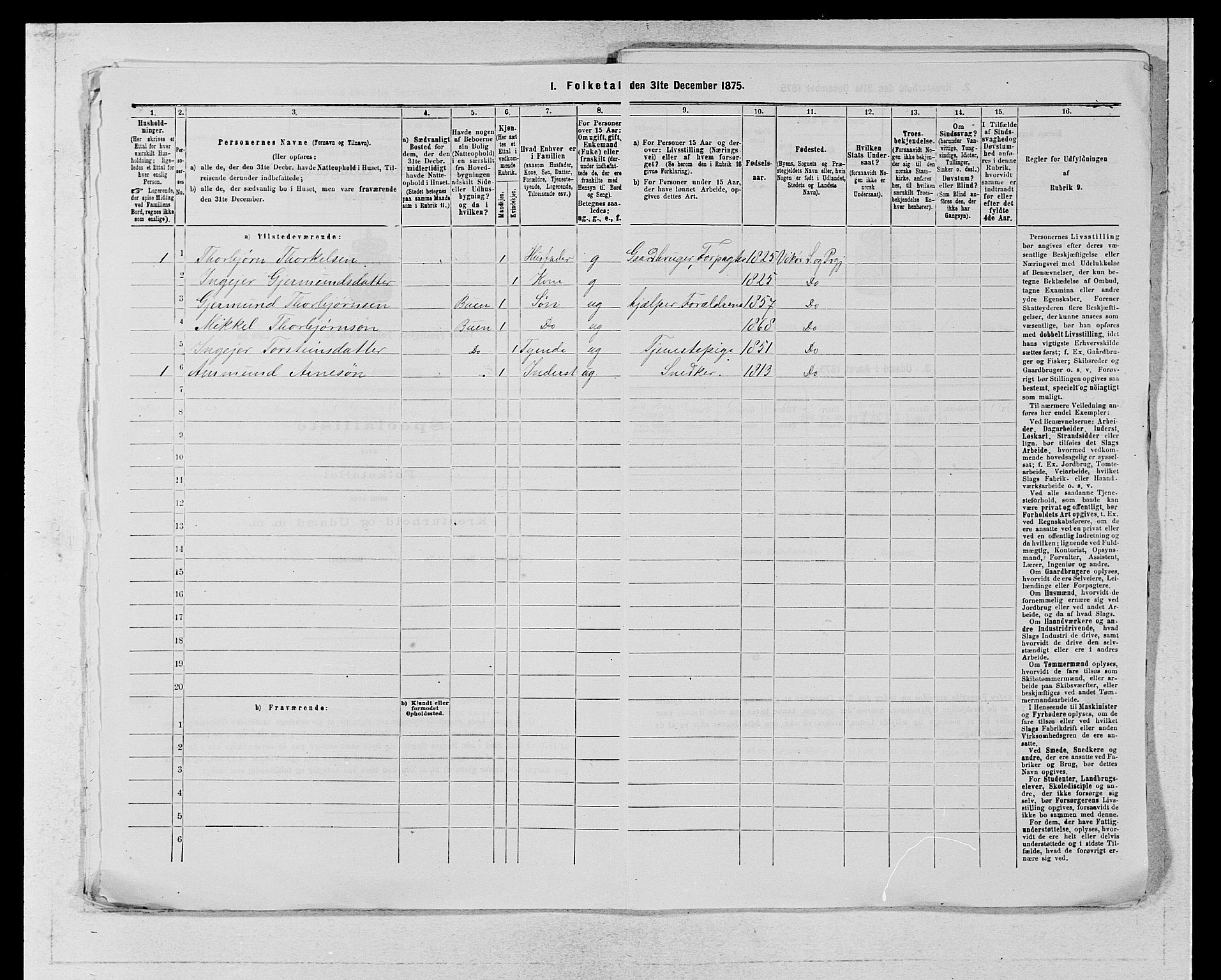 SAB, 1875 census for 1238P Vikør, 1875, p. 26