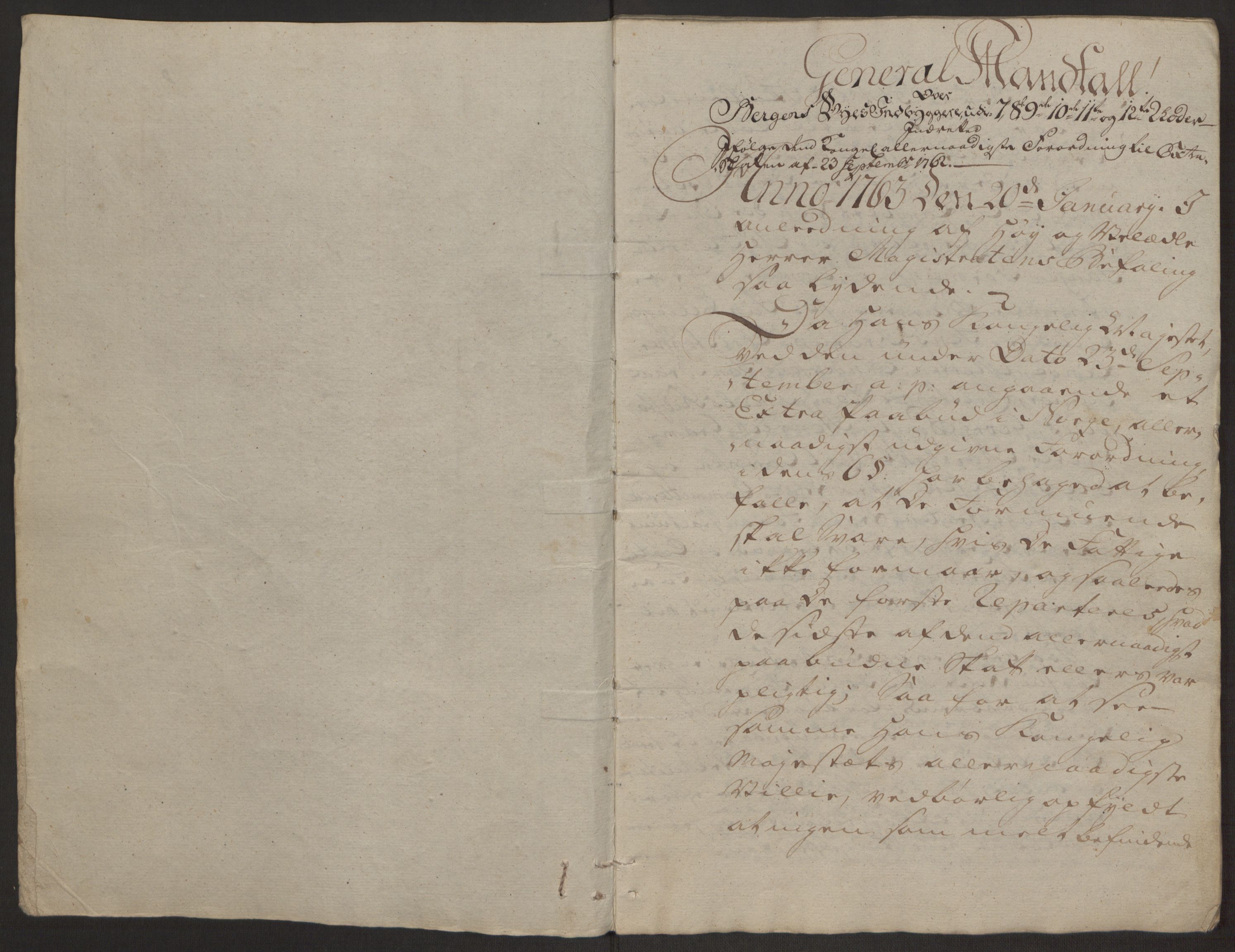 Rentekammeret inntil 1814, Reviderte regnskaper, Byregnskaper, AV/RA-EA-4066/R/Rp/L0365/0001: [P20] Kontribusjonsregnskap / Ekstraskatt, 1762, p. 57