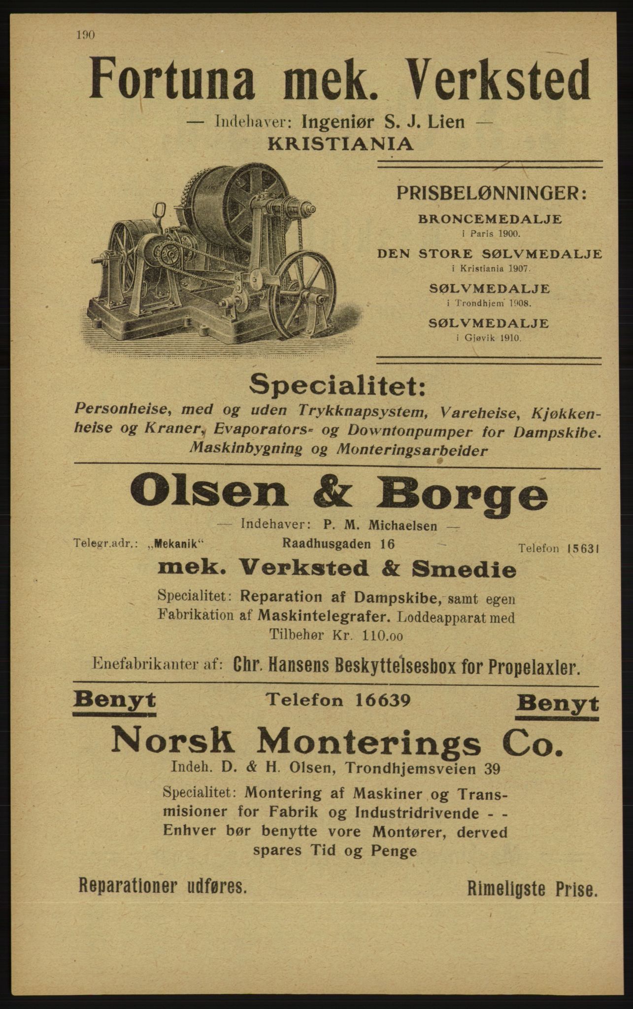 Kristiania/Oslo adressebok, PUBL/-, 1913, p. 200