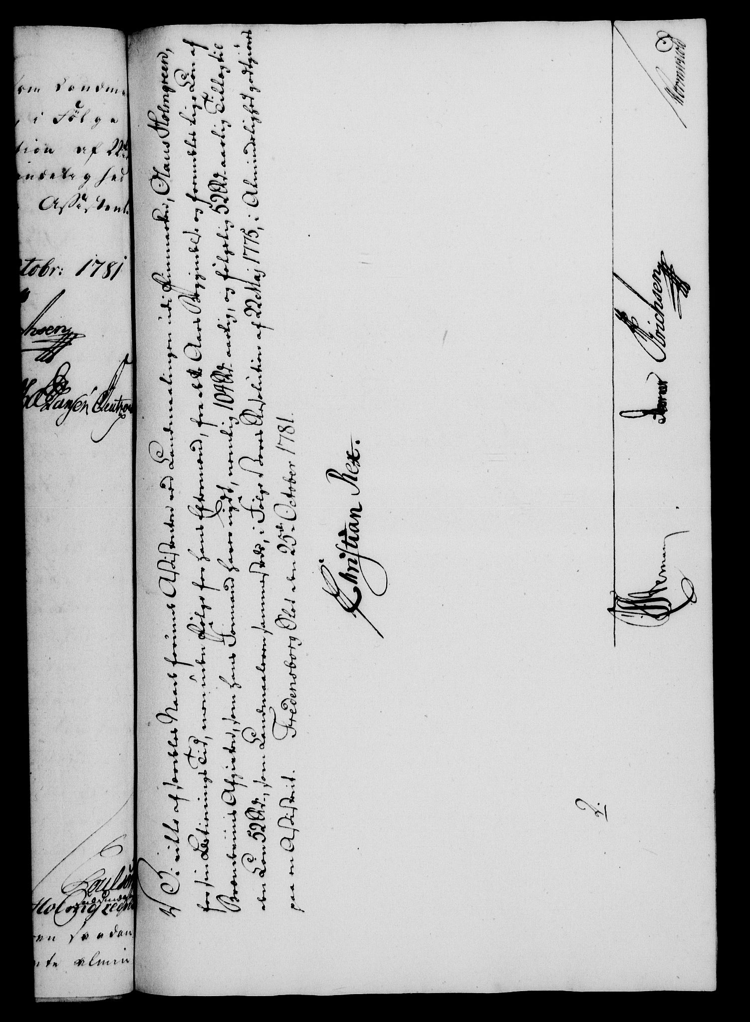 Rentekammeret, Kammerkanselliet, AV/RA-EA-3111/G/Gf/Gfa/L0063: Norsk relasjons- og resolusjonsprotokoll (merket RK 52.63), 1781, p. 1045