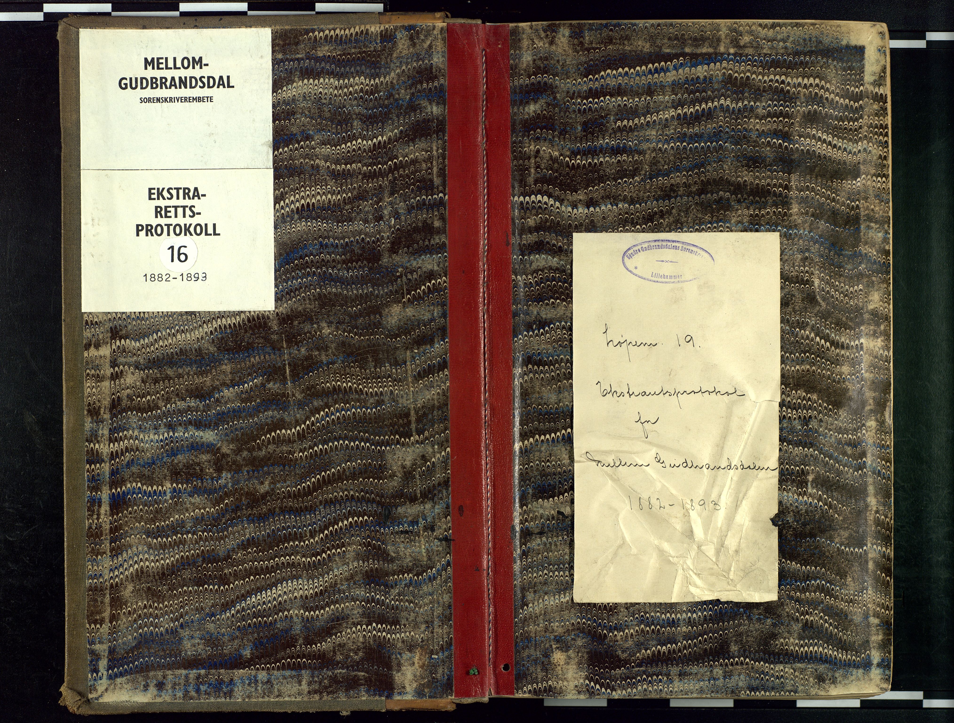 Mellom-Gudbrandsdal sorenskriveri, SAH/TING-038/G/Gc/Gca/L0016: Ekstrarettsprotokoll, 1882-1893