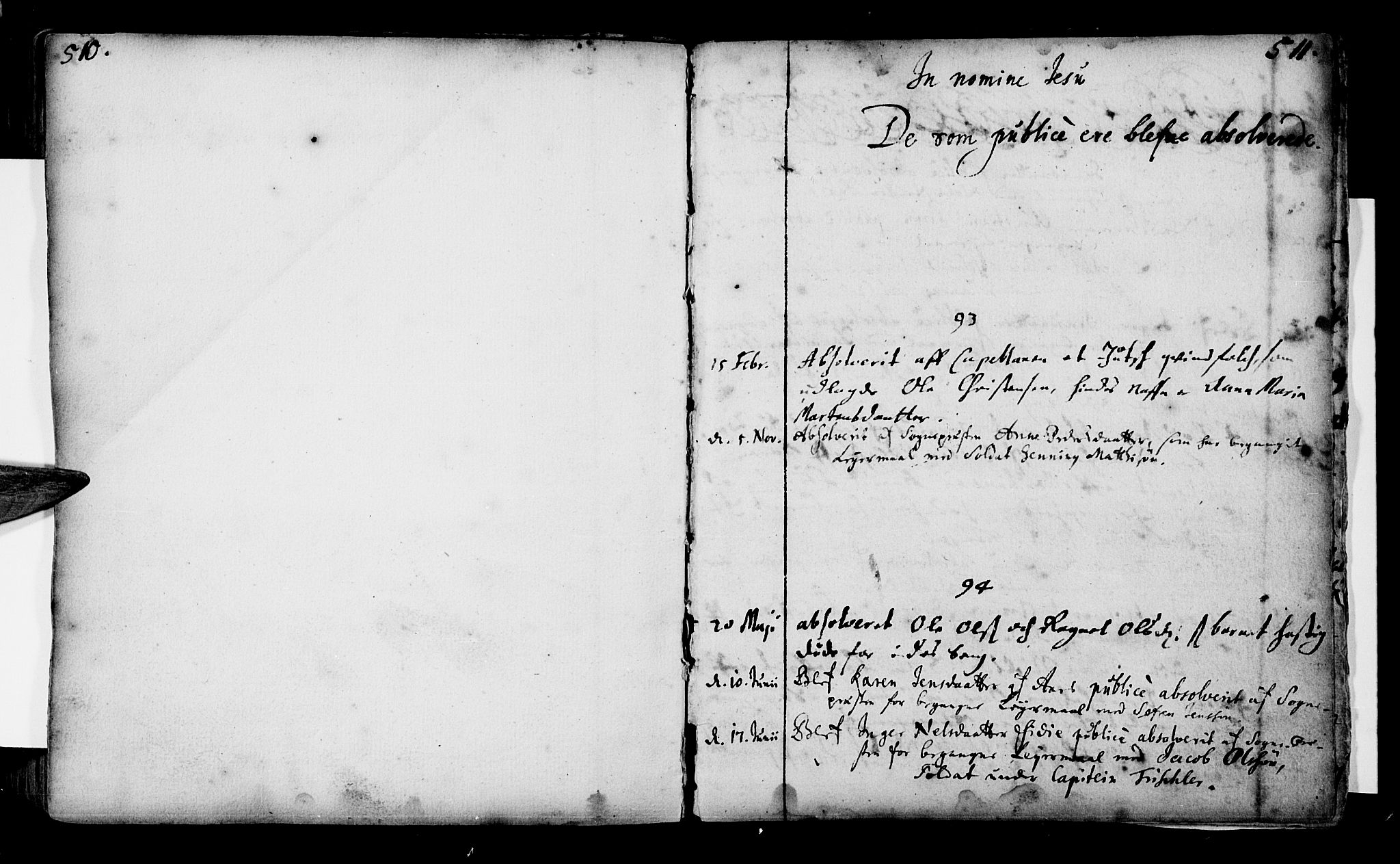 Oddernes sokneprestkontor, SAK/1111-0033/F/Fa/Faa/L0001: Parish register (official) no. A 1, 1692-1718, p. 510-511