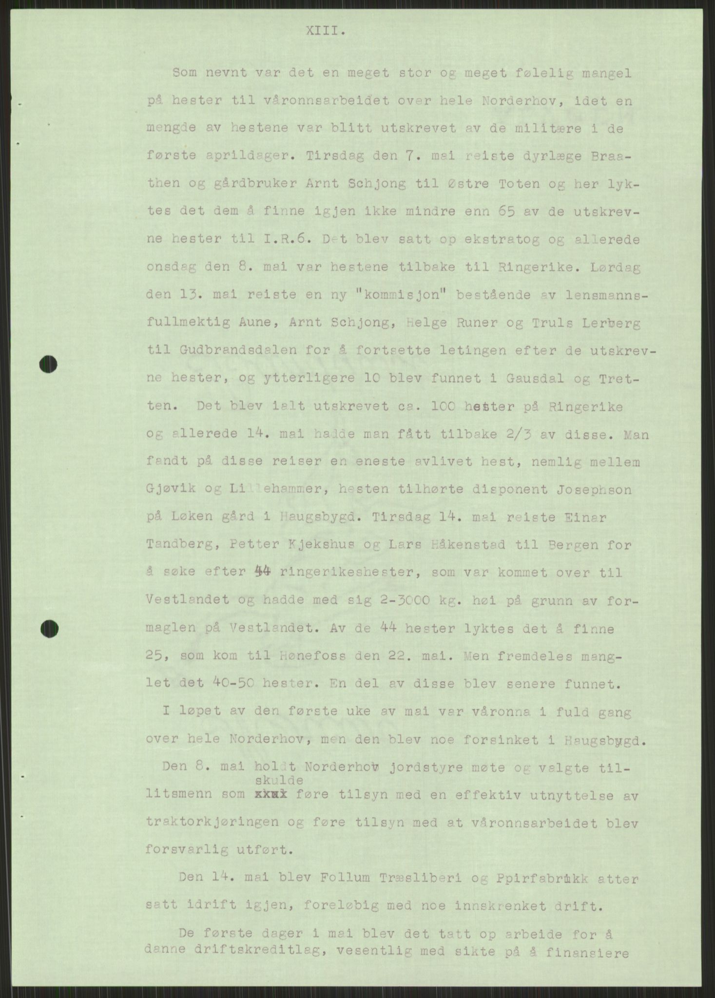 Forsvaret, Forsvarets krigshistoriske avdeling, AV/RA-RAFA-2017/Y/Ya/L0014: II-C-11-31 - Fylkesmenn.  Rapporter om krigsbegivenhetene 1940., 1940, p. 460