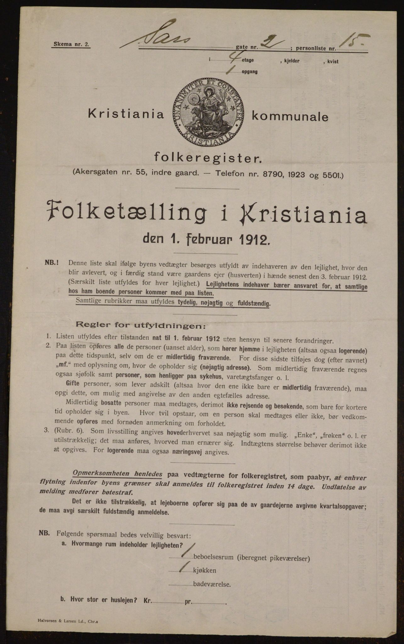 OBA, Municipal Census 1912 for Kristiania, 1912, p. 89524