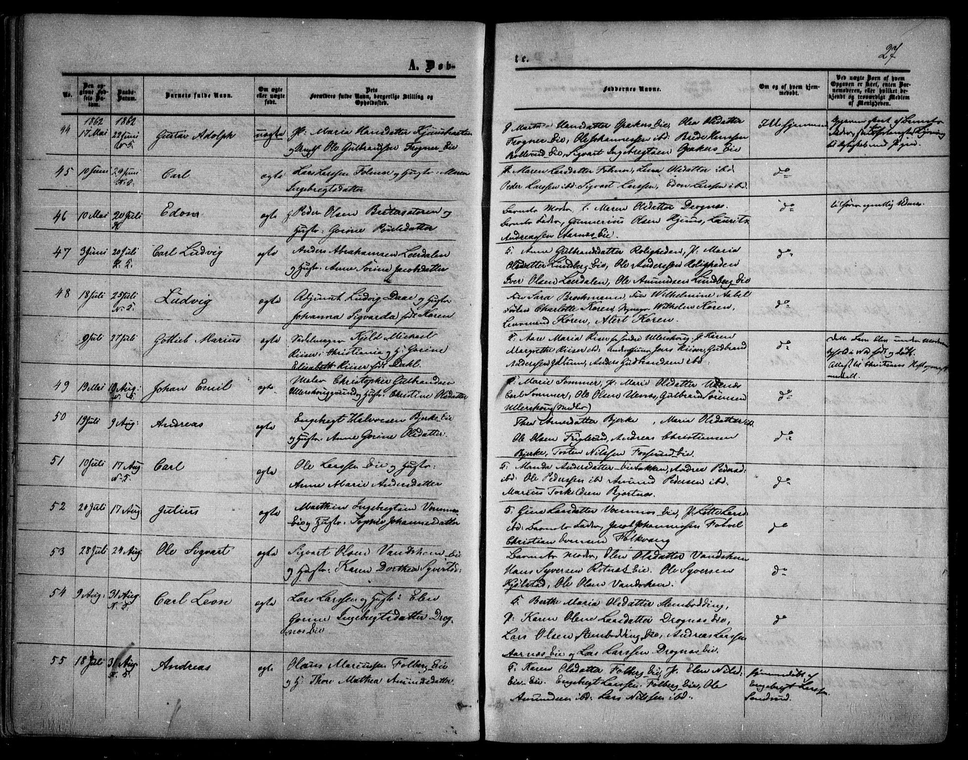 Nes prestekontor Kirkebøker, SAO/A-10410/F/Fa/L0008: Parish register (official) no. I 8, 1859-1874, p. 27