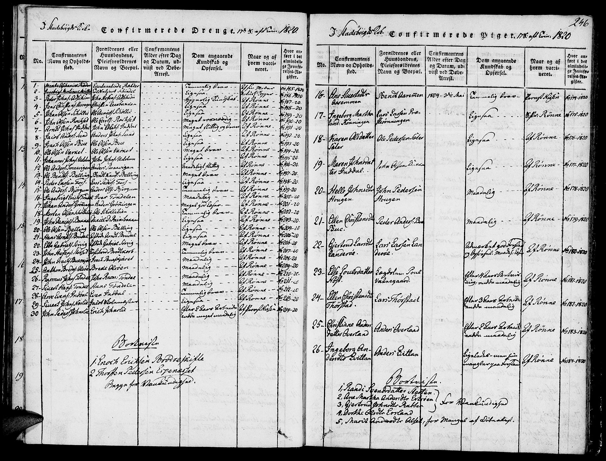 Ministerialprotokoller, klokkerbøker og fødselsregistre - Sør-Trøndelag, SAT/A-1456/646/L0608: Parish register (official) no. 646A06, 1816-1825, p. 246
