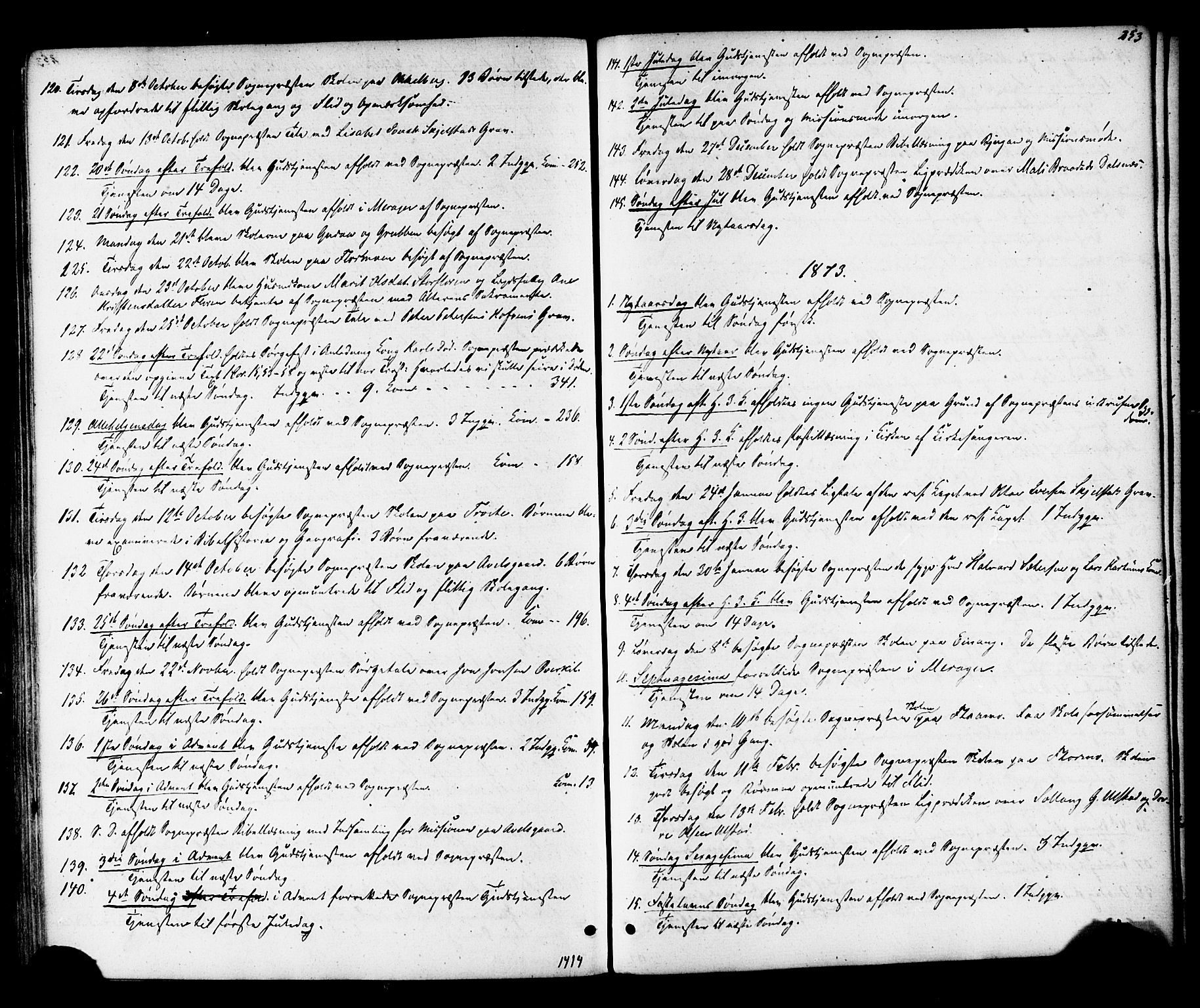 Ministerialprotokoller, klokkerbøker og fødselsregistre - Nord-Trøndelag, AV/SAT-A-1458/703/L0029: Parish register (official) no. 703A02, 1863-1879, p. 253