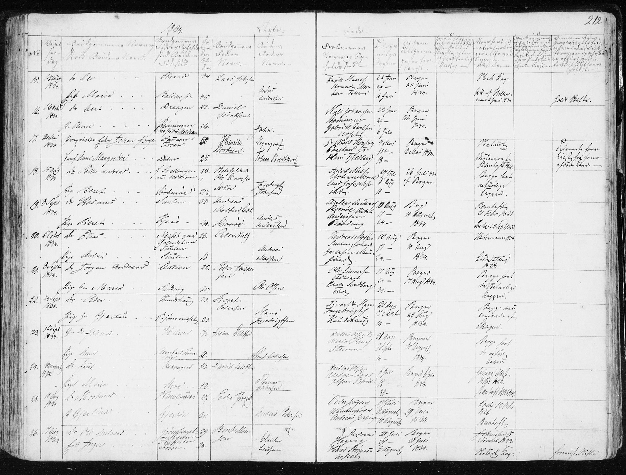 Ministerialprotokoller, klokkerbøker og fødselsregistre - Sør-Trøndelag, SAT/A-1456/634/L0528: Parish register (official) no. 634A04, 1827-1842, p. 212
