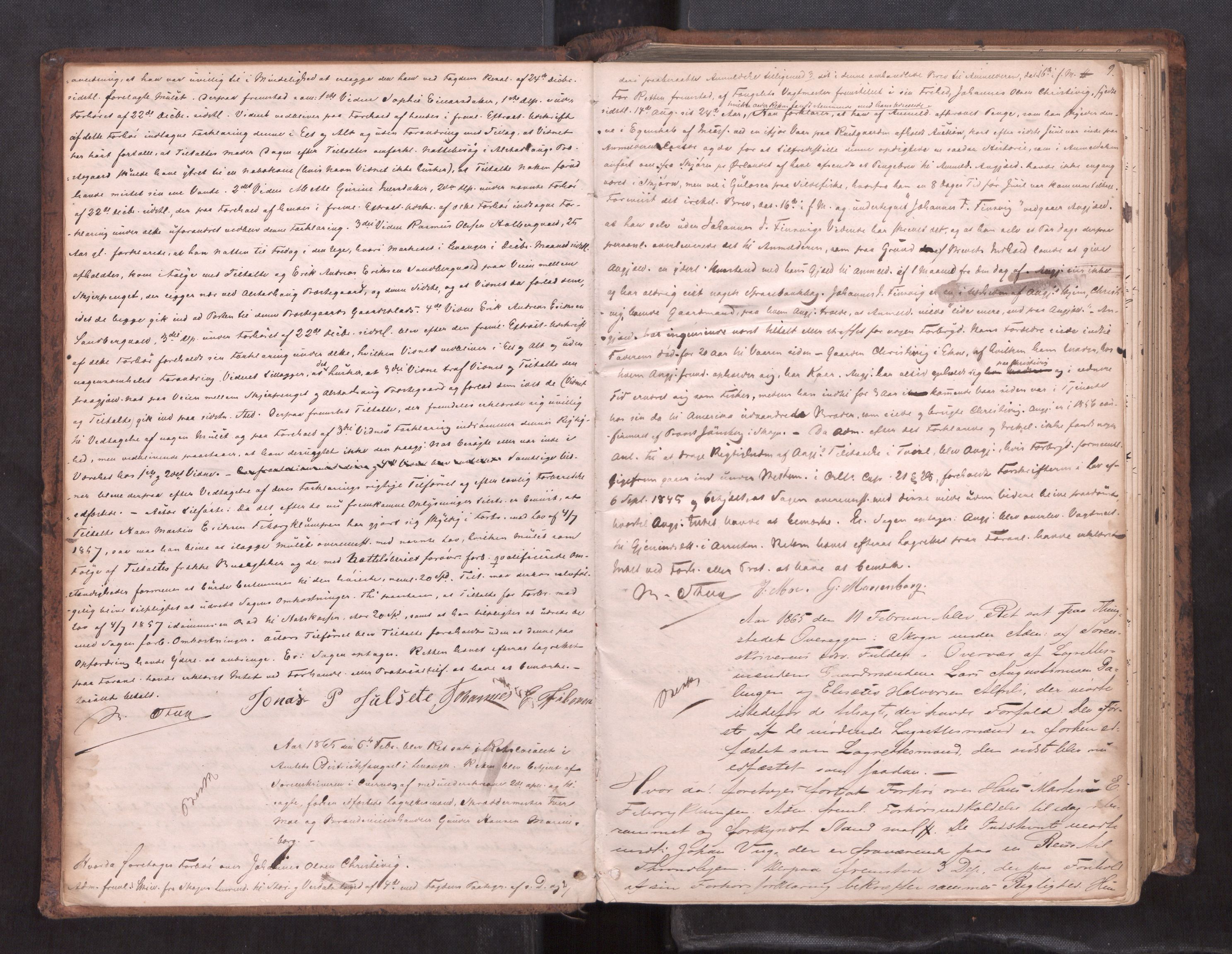 Stjør- og Verdal sorenskriveri, AV/SAT-A-4167/1/1/1B/L0019: Ekstrarettsprotokoll, 1864-1877, p. 8b-9a