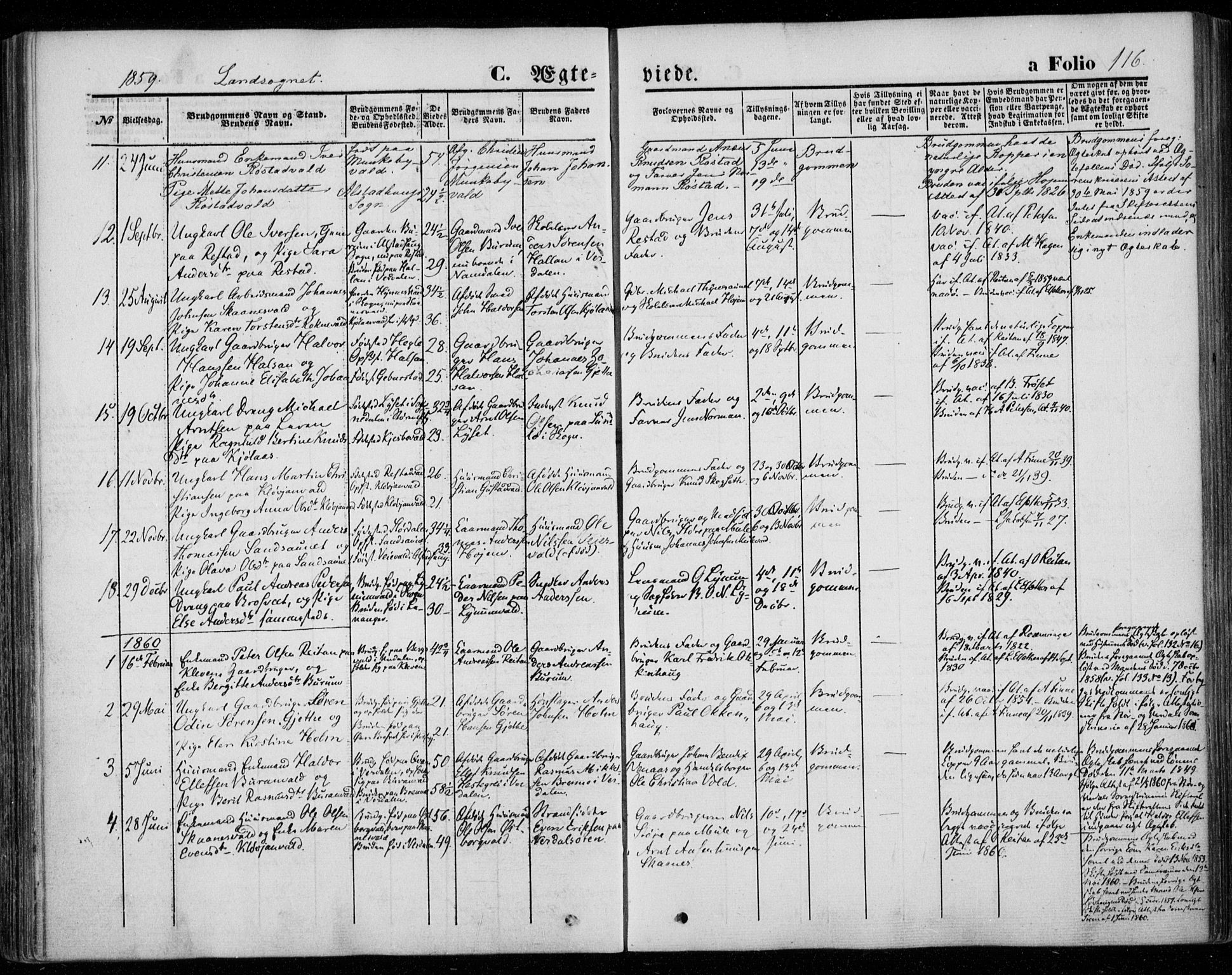 Ministerialprotokoller, klokkerbøker og fødselsregistre - Nord-Trøndelag, SAT/A-1458/720/L0184: Parish register (official) no. 720A02 /2, 1855-1863, p. 116