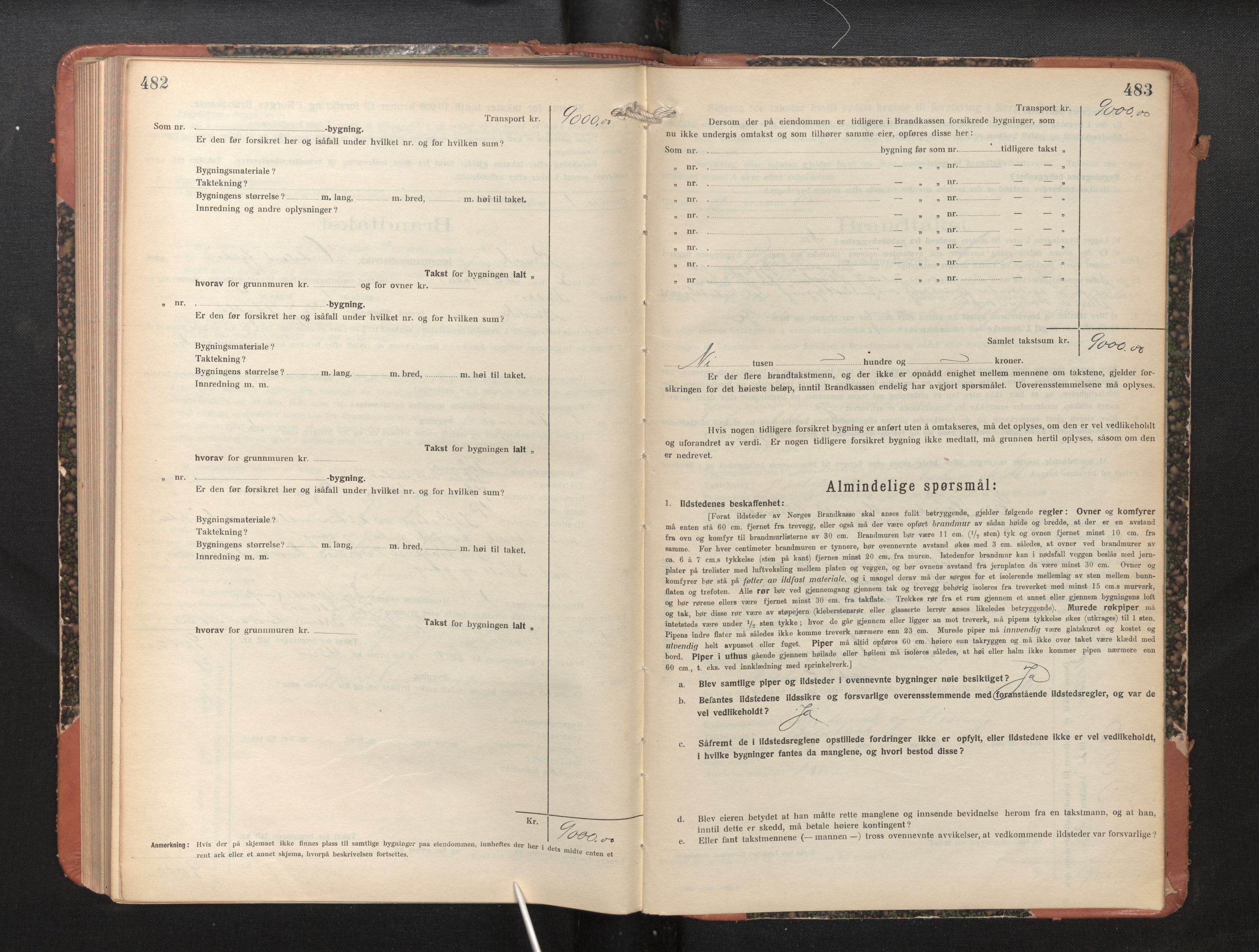 Lensmannen i Bruvik, AV/SAB-A-31301/0012/L0010: Branntakstprotokoll, skjematakst, 1925-1936, p. 482-483