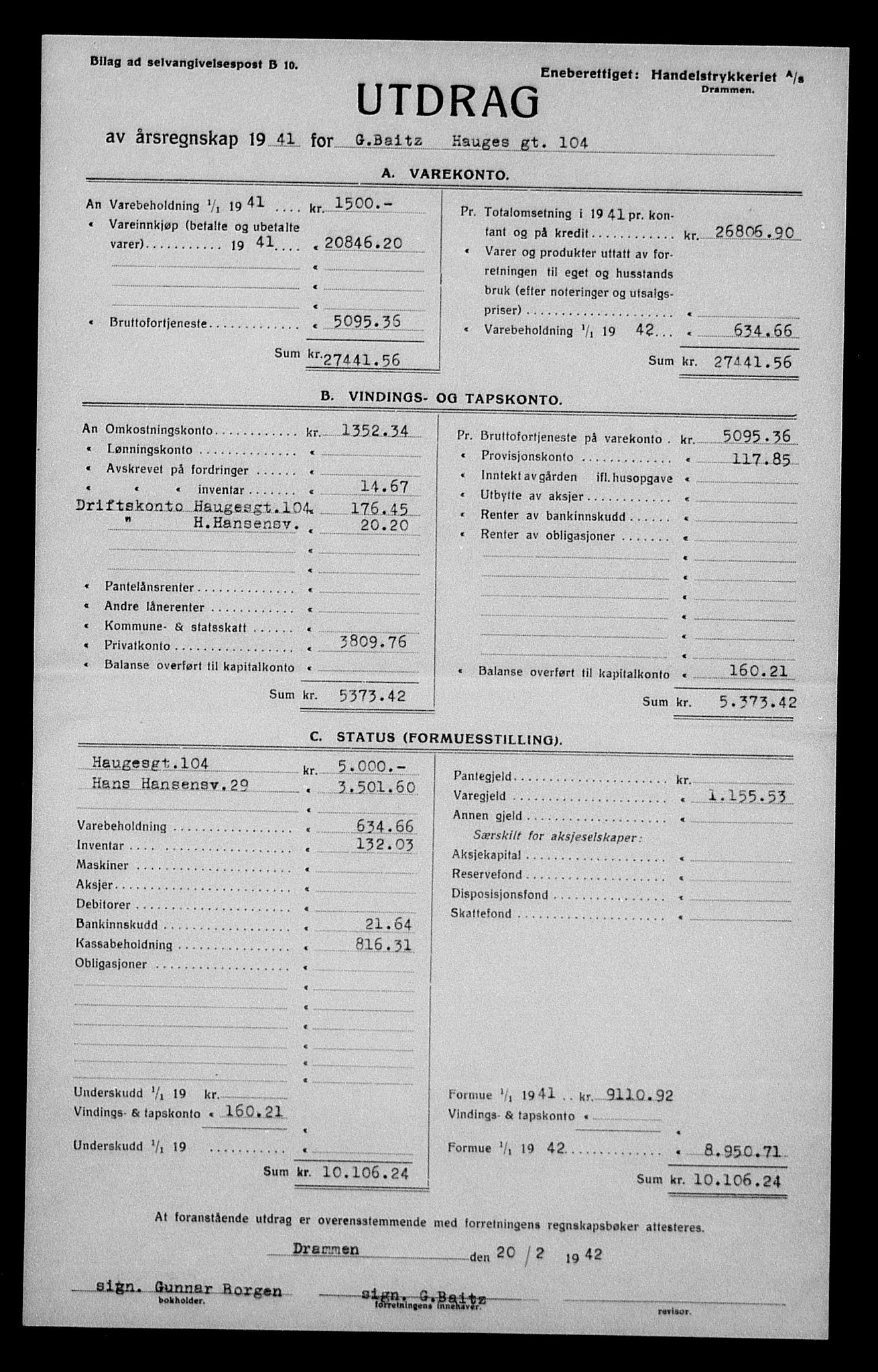 Justisdepartementet, Tilbakeføringskontoret for inndratte formuer, AV/RA-S-1564/H/Hc/Hcd/L0989: --, 1945-1947, p. 296