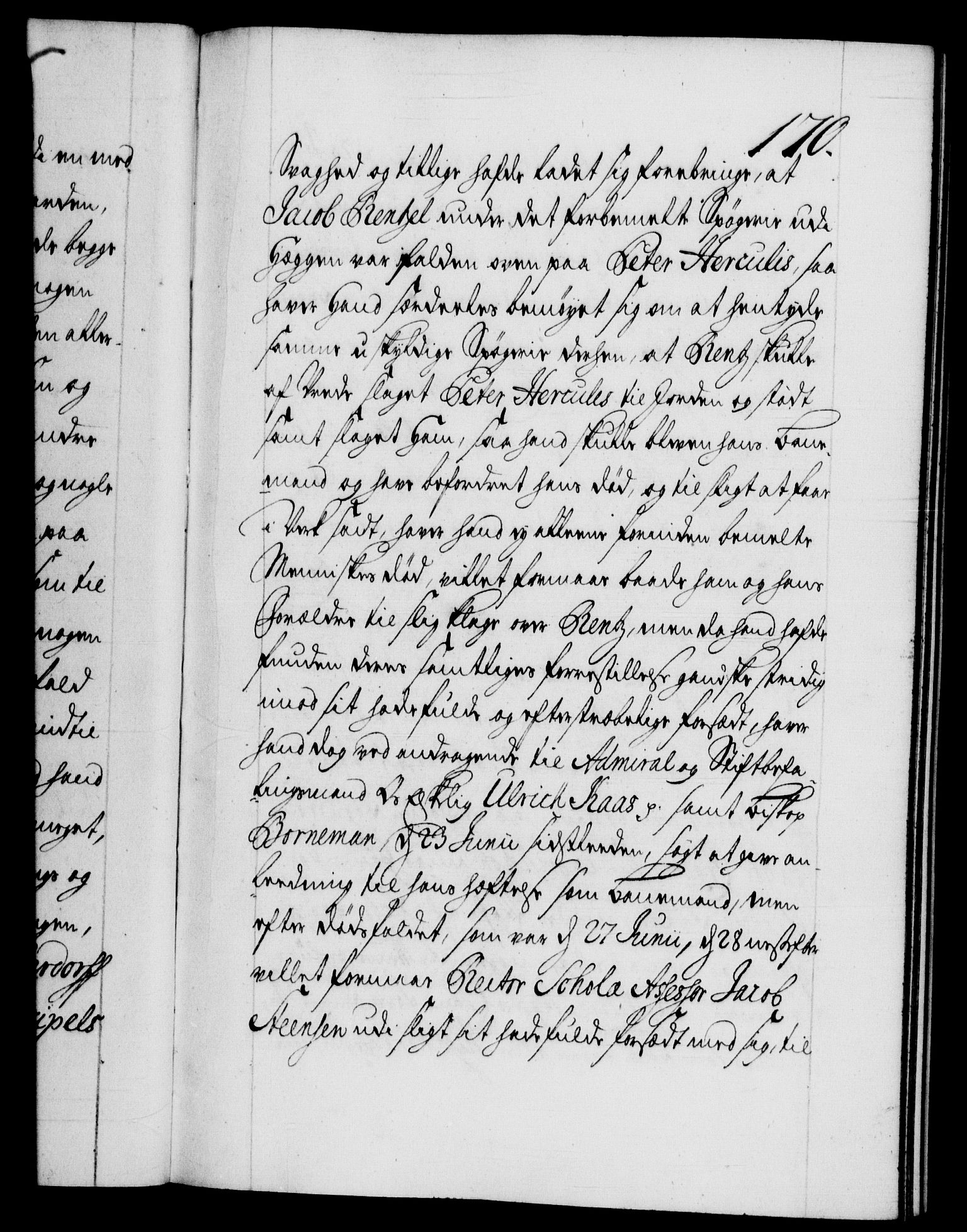 Danske Kanselli 1572-1799, RA/EA-3023/F/Fc/Fca/Fcab/L0027: Norske tegnelser, 1736-1737, p. 170a