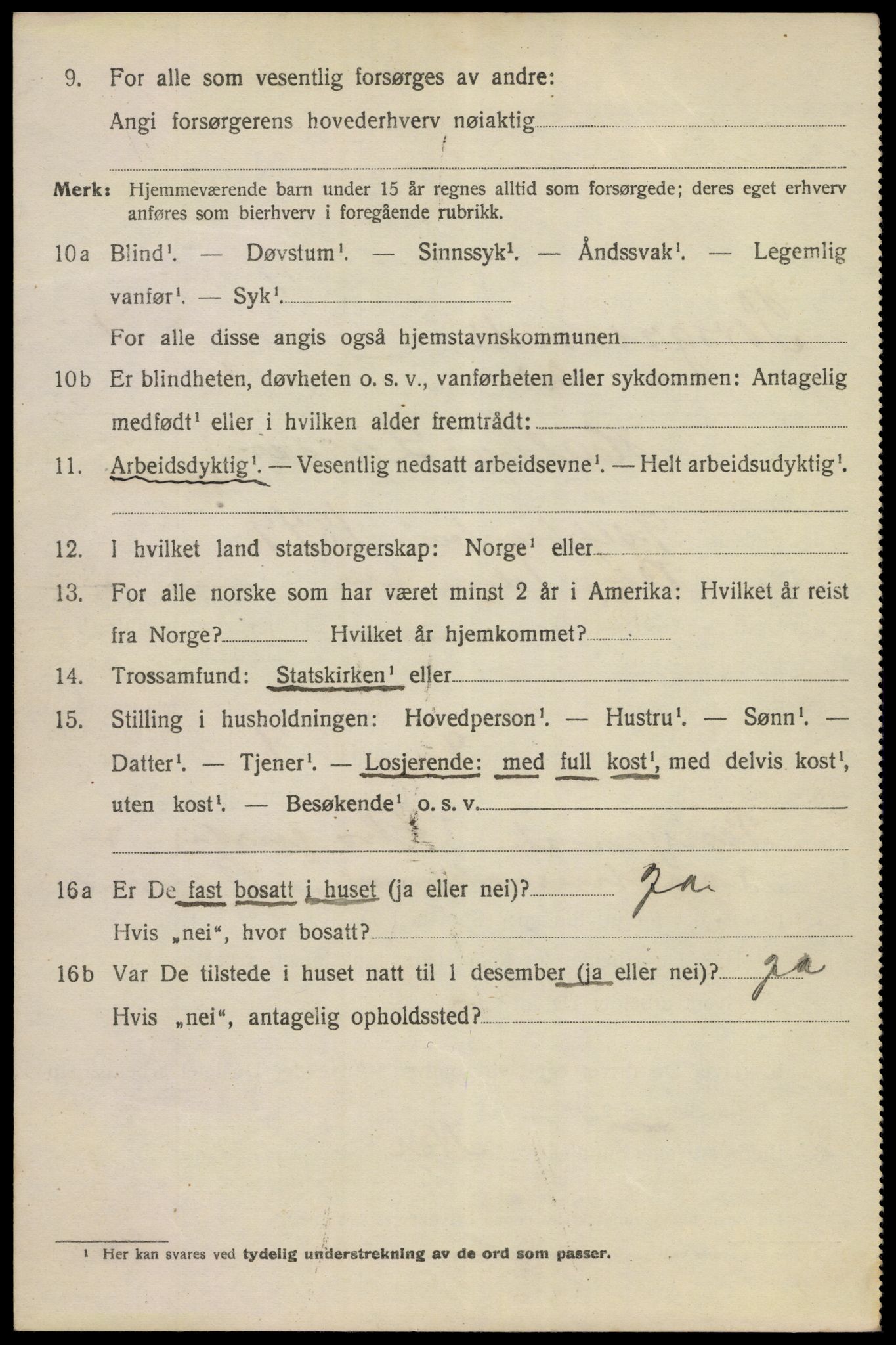 SAKO, 1920 census for Porsgrunn, 1920, p. 9448