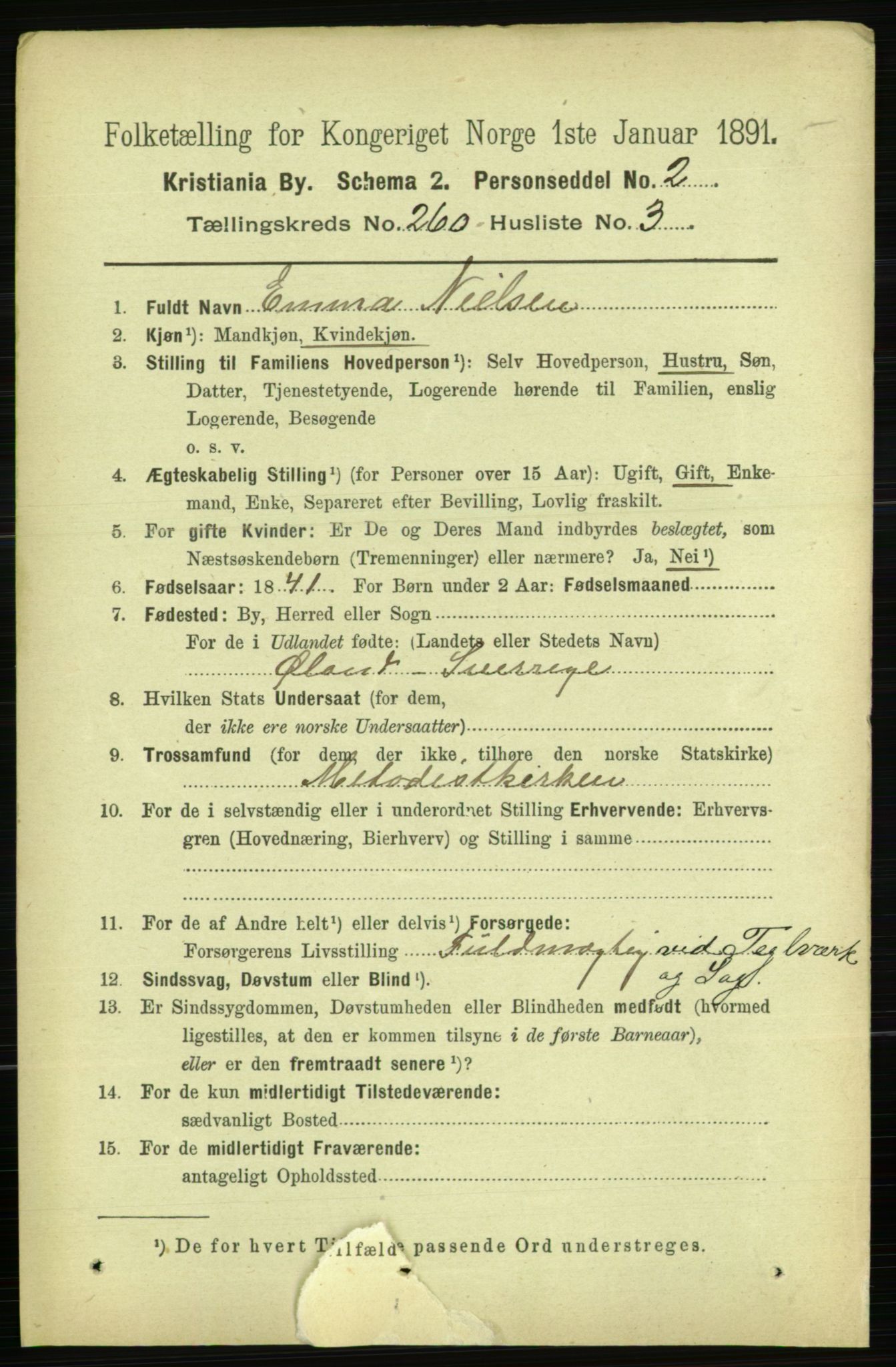 RA, 1891 census for 0301 Kristiania, 1891, p. 157818