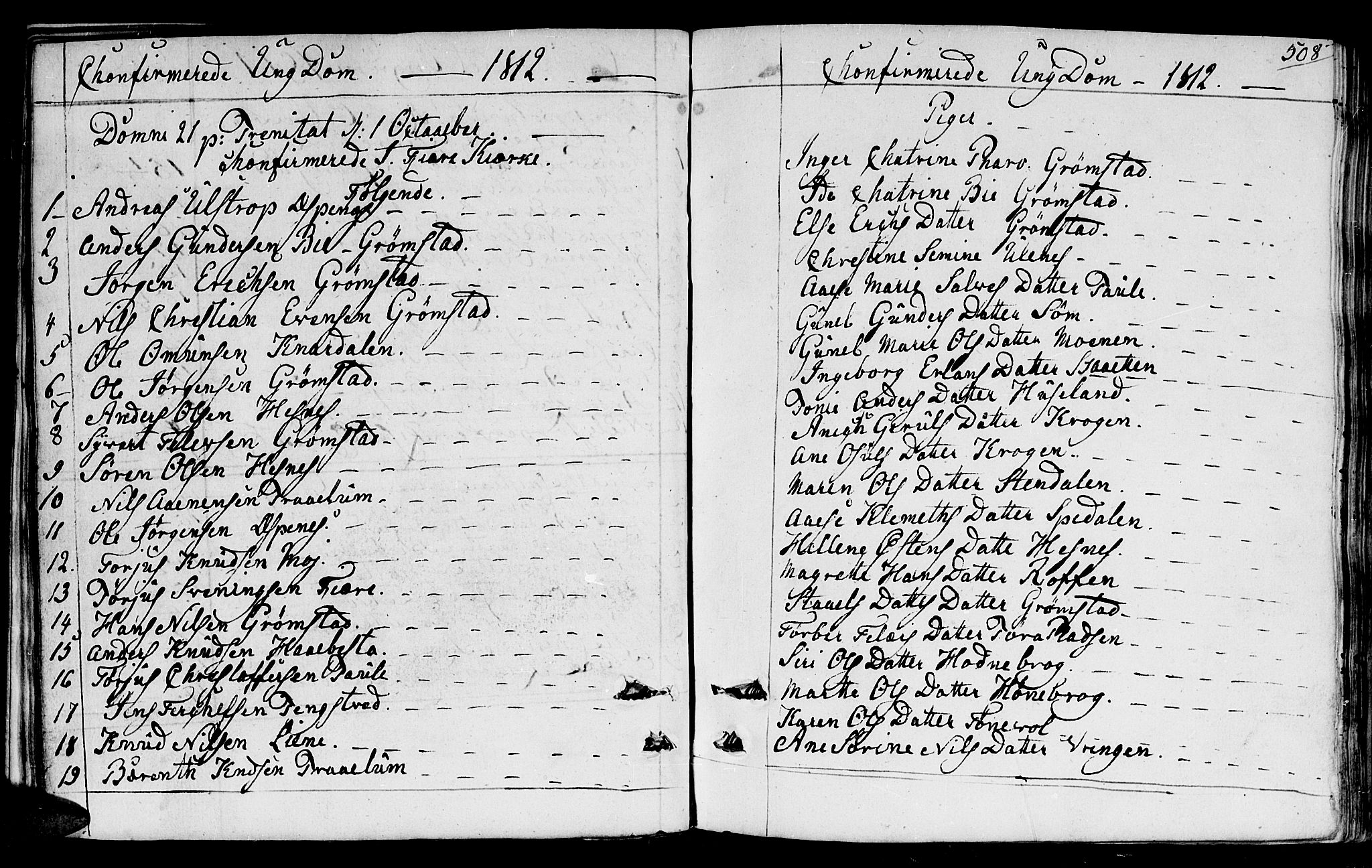 Fjære sokneprestkontor, SAK/1111-0011/F/Fb/L0006: Parish register (copy) no. B 6, 1803-1817, p. 508
