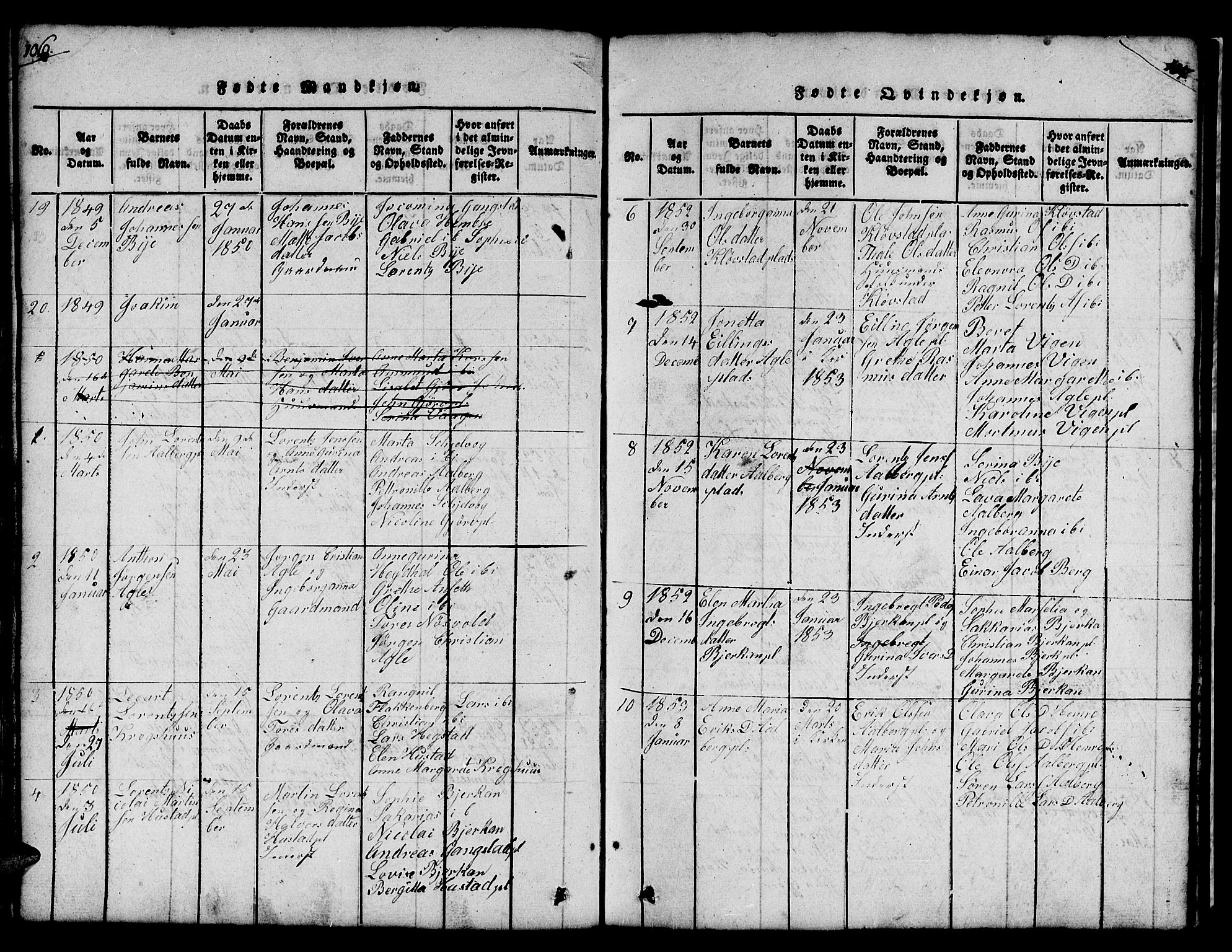 Ministerialprotokoller, klokkerbøker og fødselsregistre - Nord-Trøndelag, AV/SAT-A-1458/732/L0317: Parish register (copy) no. 732C01, 1816-1881, p. 106-107