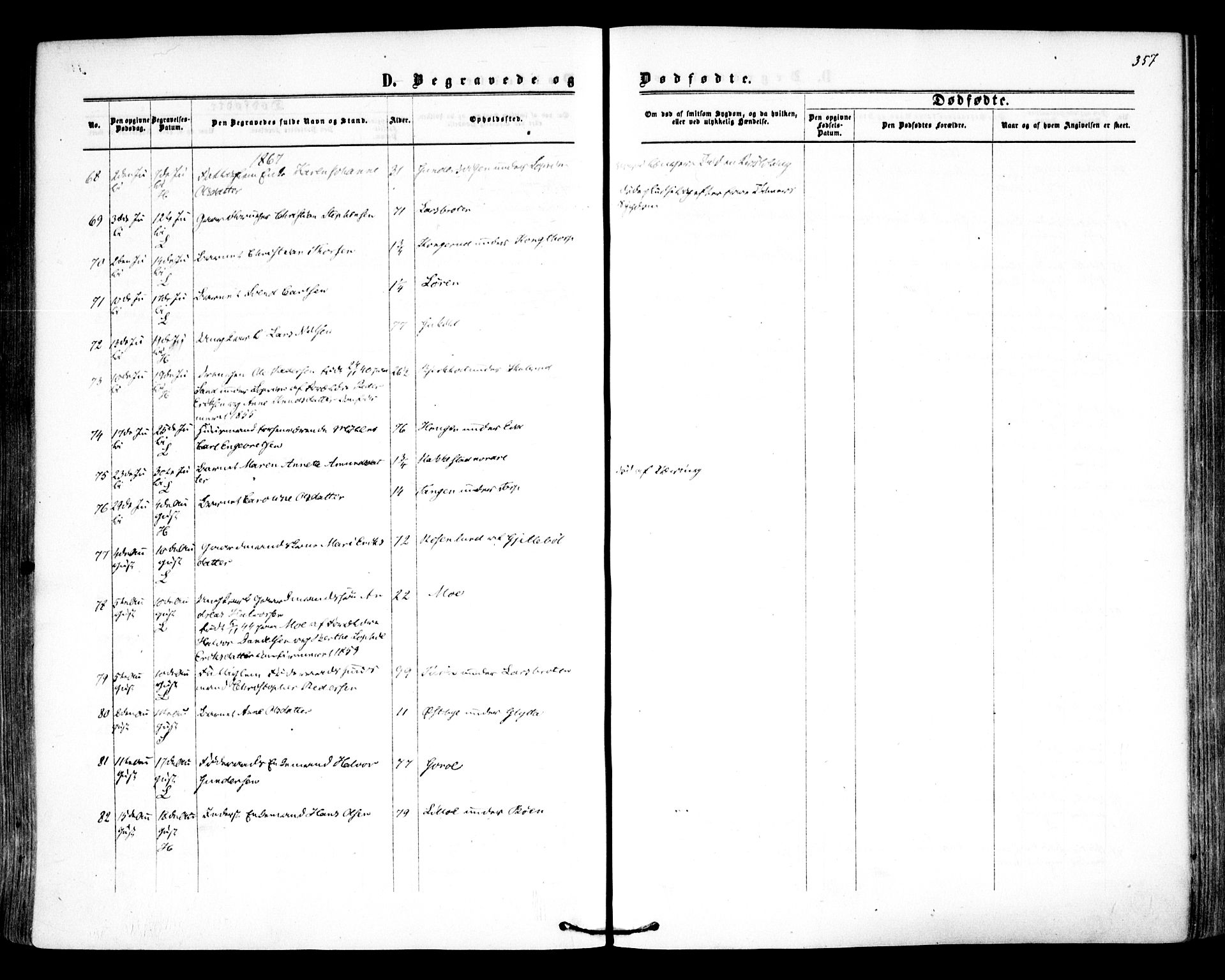 Høland prestekontor Kirkebøker, AV/SAO-A-10346a/F/Fa/L0011: Parish register (official) no. I 11, 1862-1869, p. 357