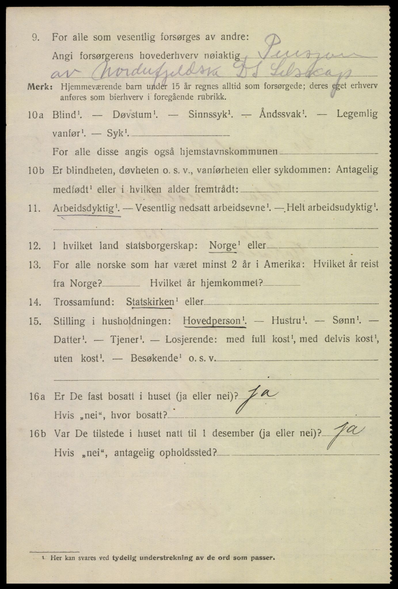 SAK, 1920 census for Kristiansand, 1920, p. 44020