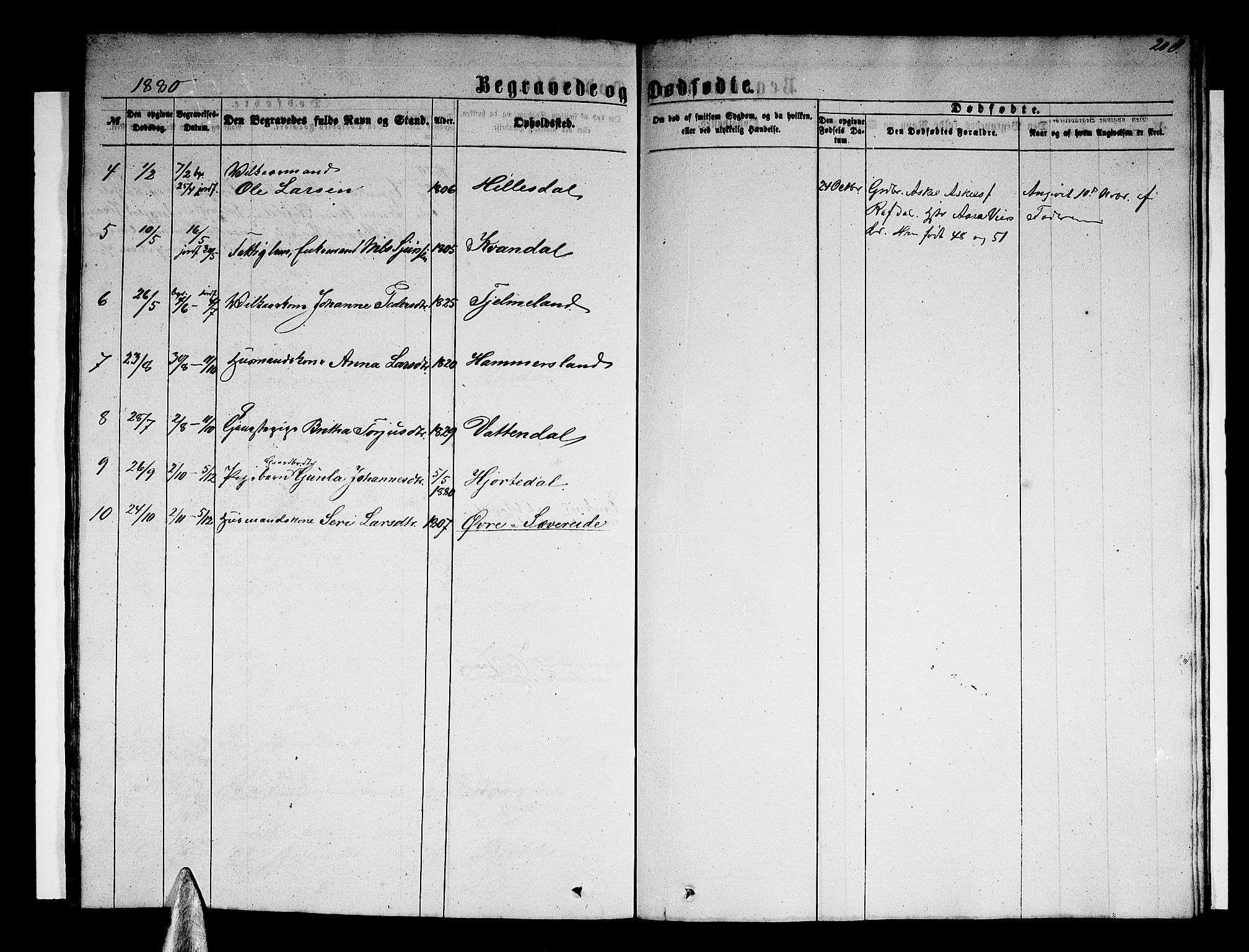 Skånevik sokneprestembete, AV/SAB-A-77801/H/Hab: Parish register (copy) no. B 1, 1860-1880, p. 208