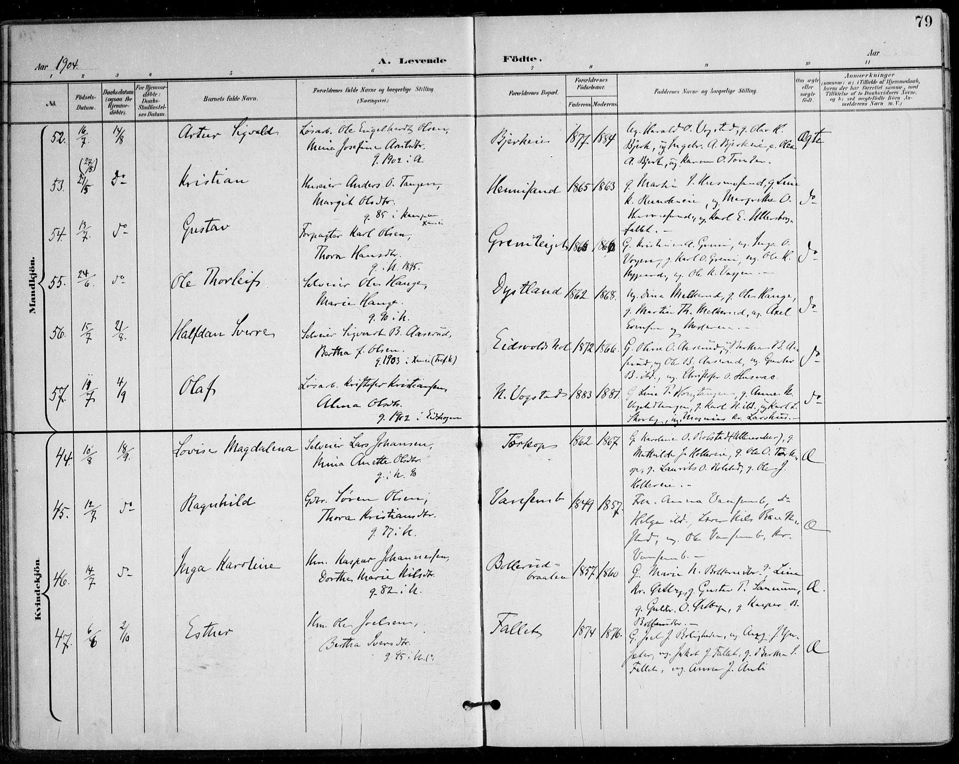 Nes prestekontor Kirkebøker, SAO/A-10410/F/Fa/L0011: Parish register (official) no. I 11, 1899-1918, p. 79