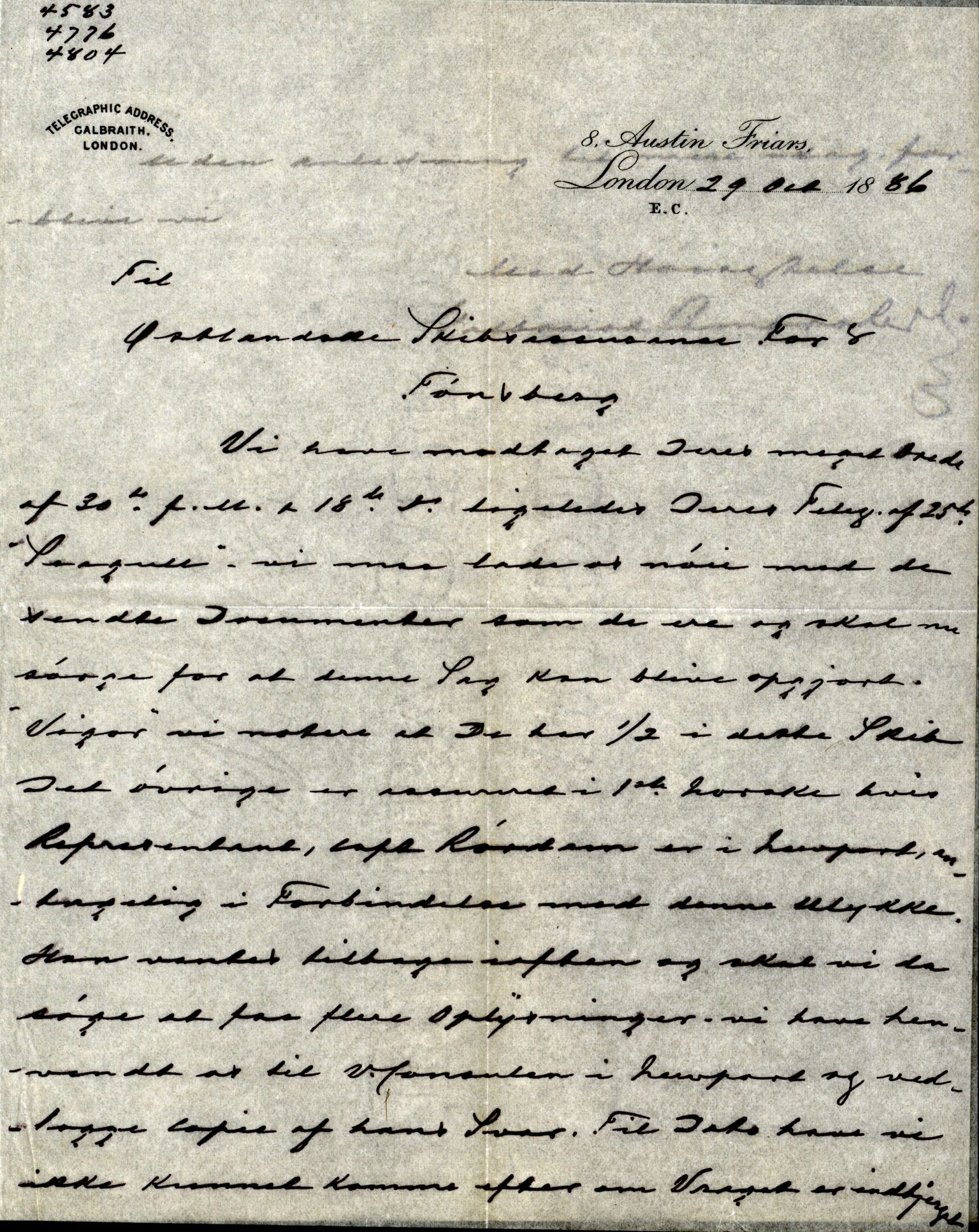 Pa 63 - Østlandske skibsassuranceforening, VEMU/A-1079/G/Ga/L0019/0010: Havaridokumenter / Victoria, Vigor, Cathrine, Brillant, Alvega, Rotvid, 1886, p. 10