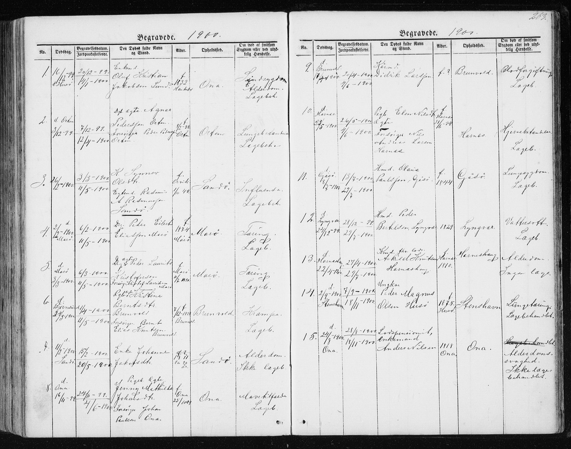 Ministerialprotokoller, klokkerbøker og fødselsregistre - Møre og Romsdal, AV/SAT-A-1454/561/L0732: Parish register (copy) no. 561C02, 1867-1900, p. 263